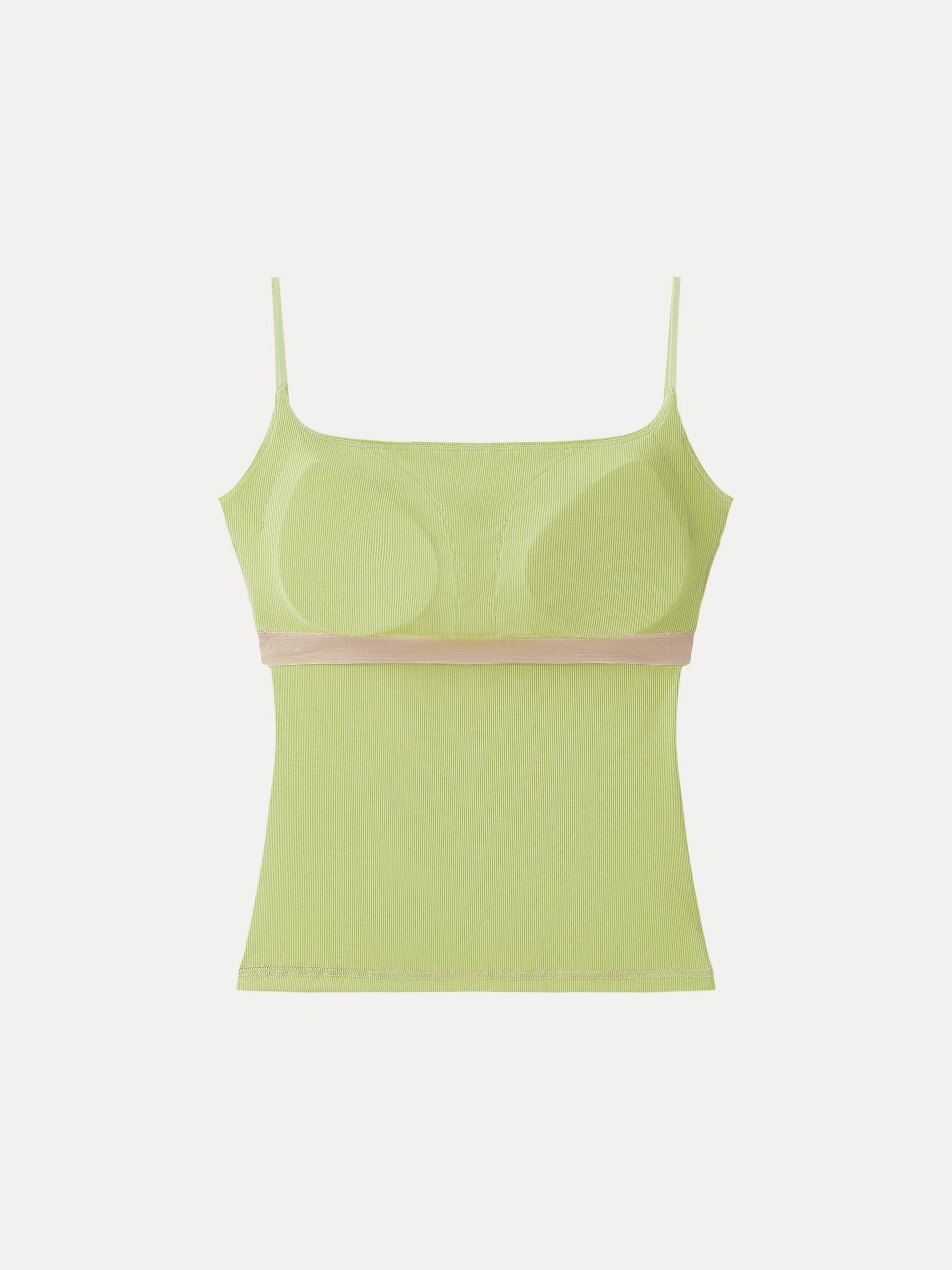 Sweat-Wicking Square Neck Stretchy Spaghetti Bra Tank