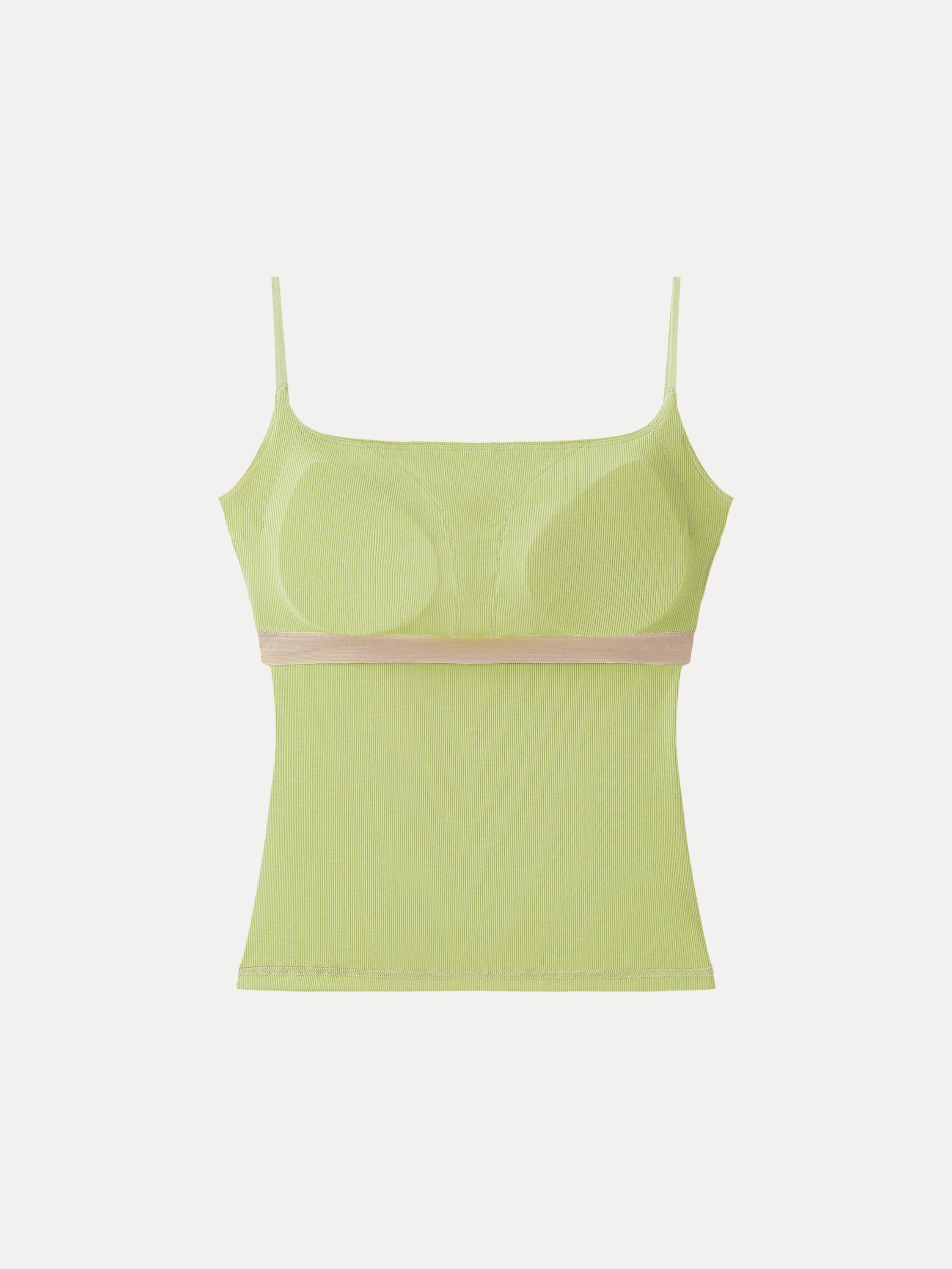 Sweat-Wicking Square Neck Stretchy Spaghetti Bra Tank