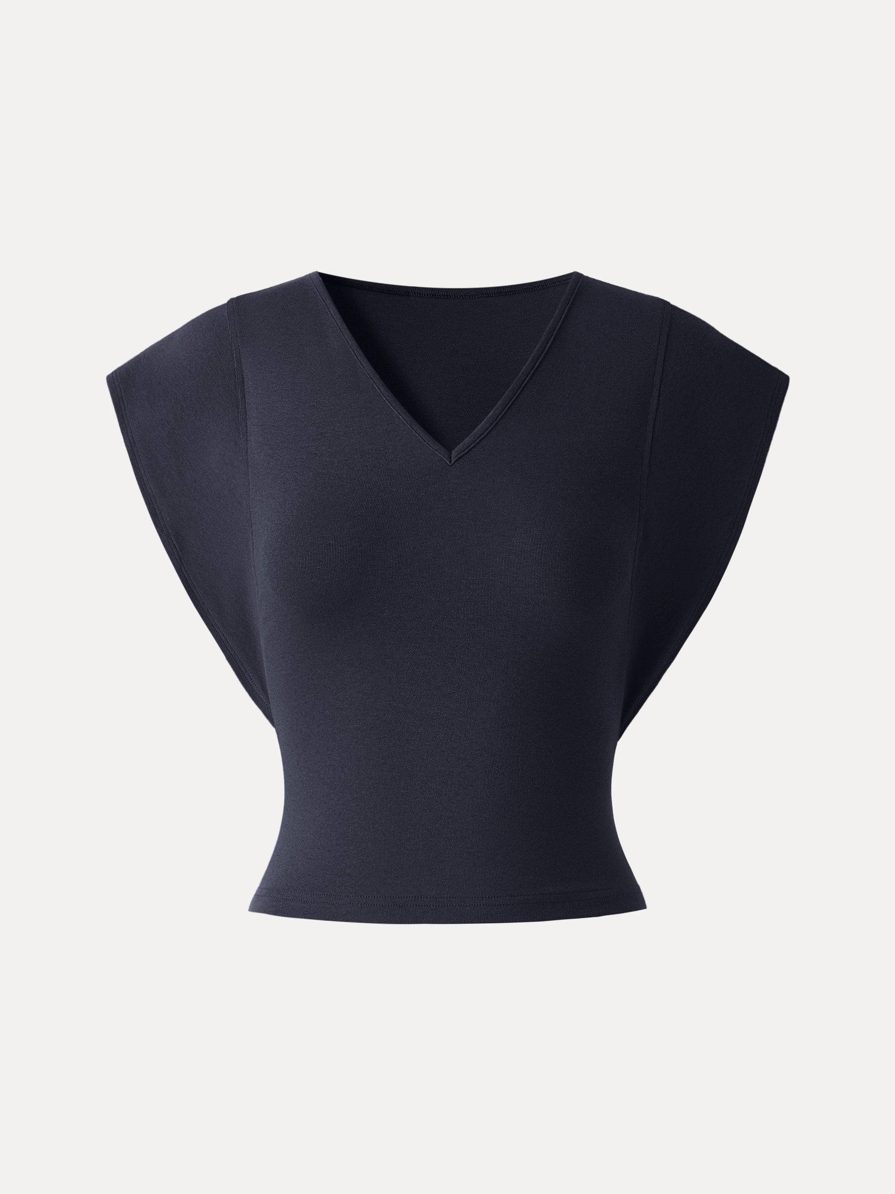 Cotton Lyocell V-Neck Summer Tee