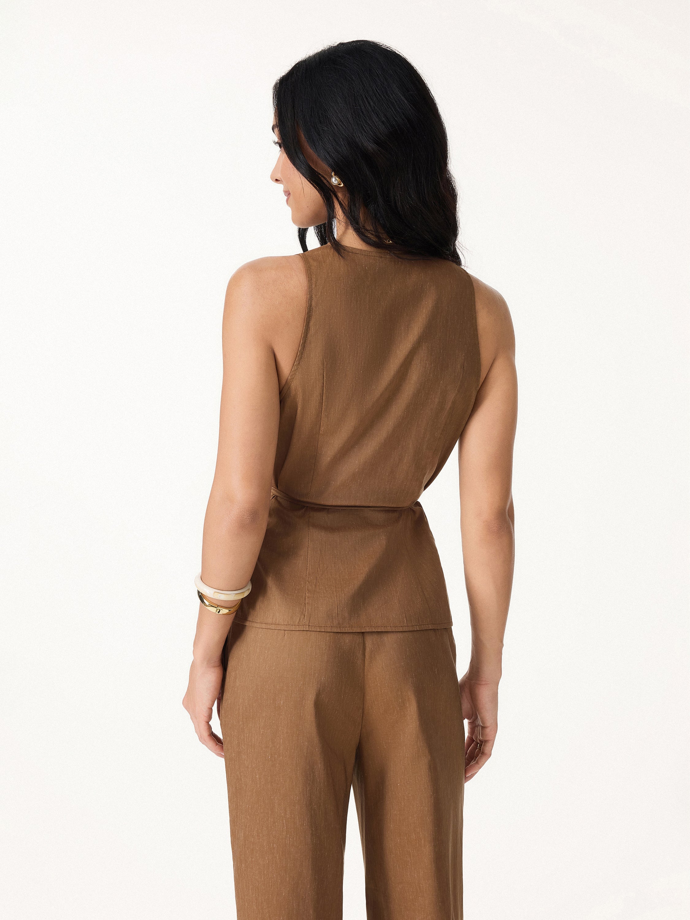 Wrap Top with Self-Tie