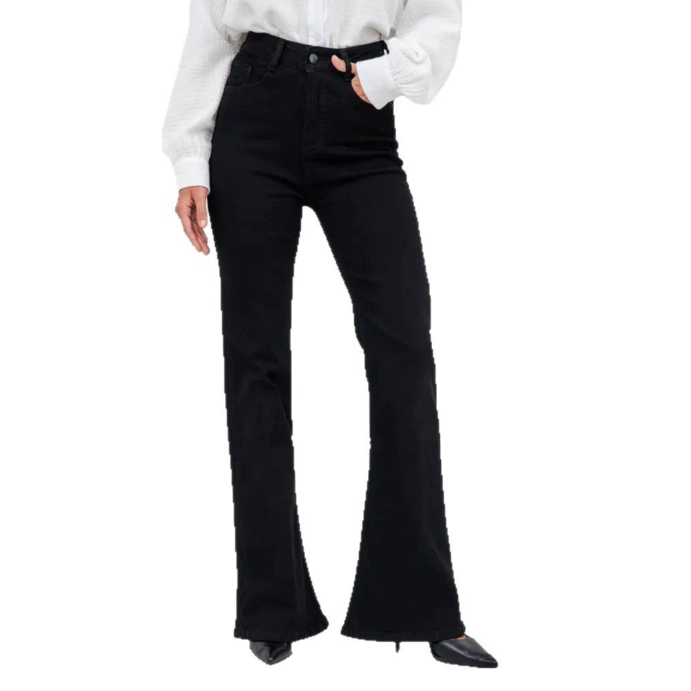 Slightly Stretchy Slightly Flared Full-length Jeans