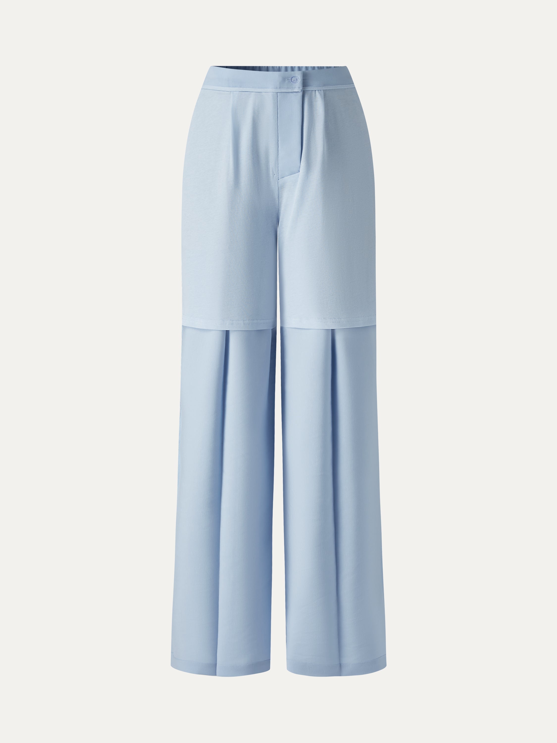 Linen Blend Wide Leg Pants