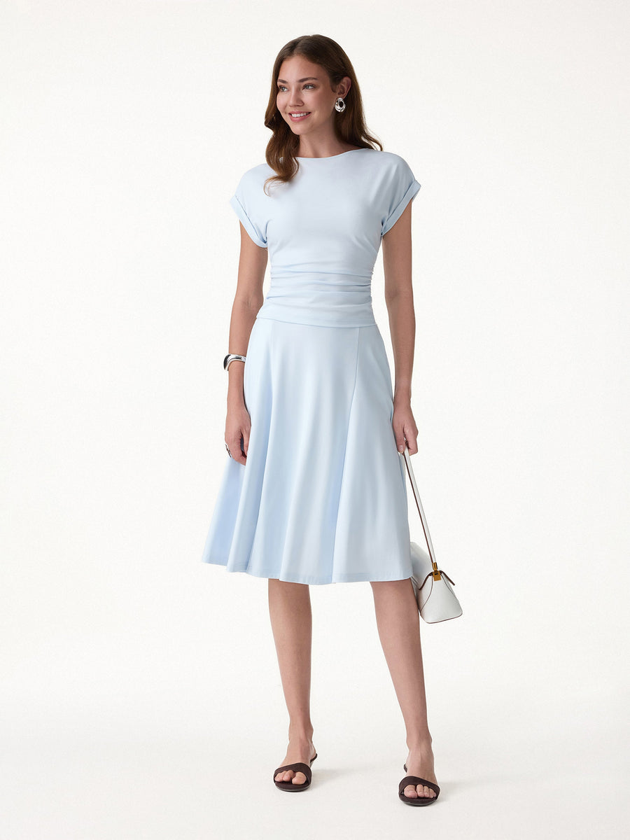 CoolTouch Round Neck Ruched Tee