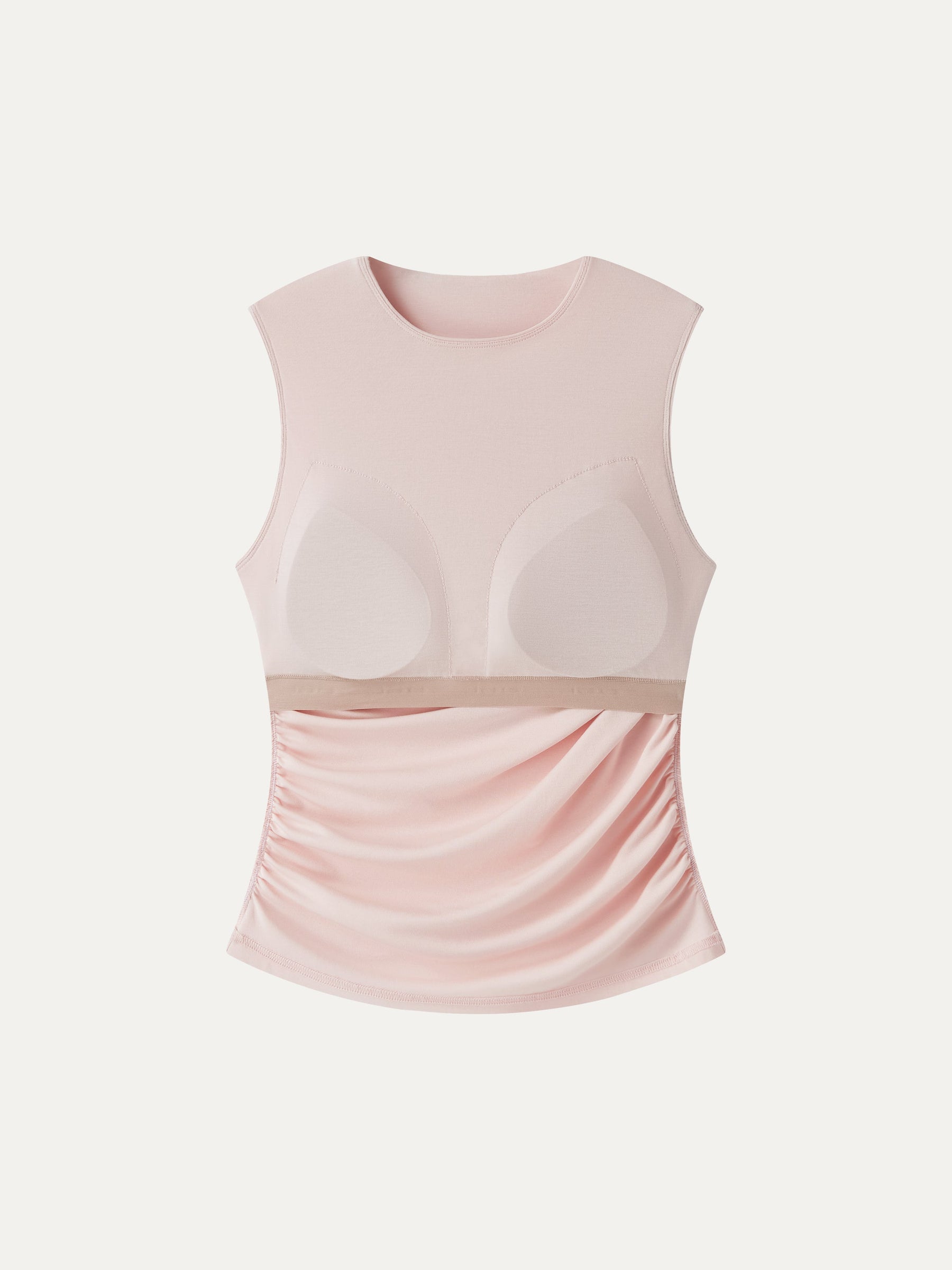 Round Neck Gathered Side Bra Top