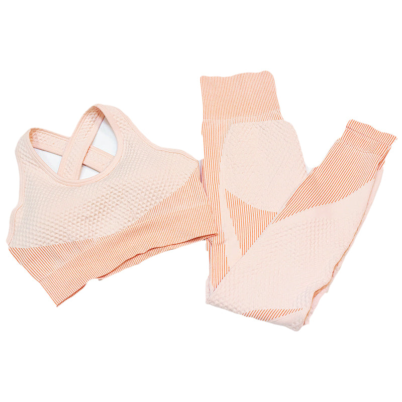 Women's Sports Bra & Leggings Set - Two-Piece Fitness Outfit