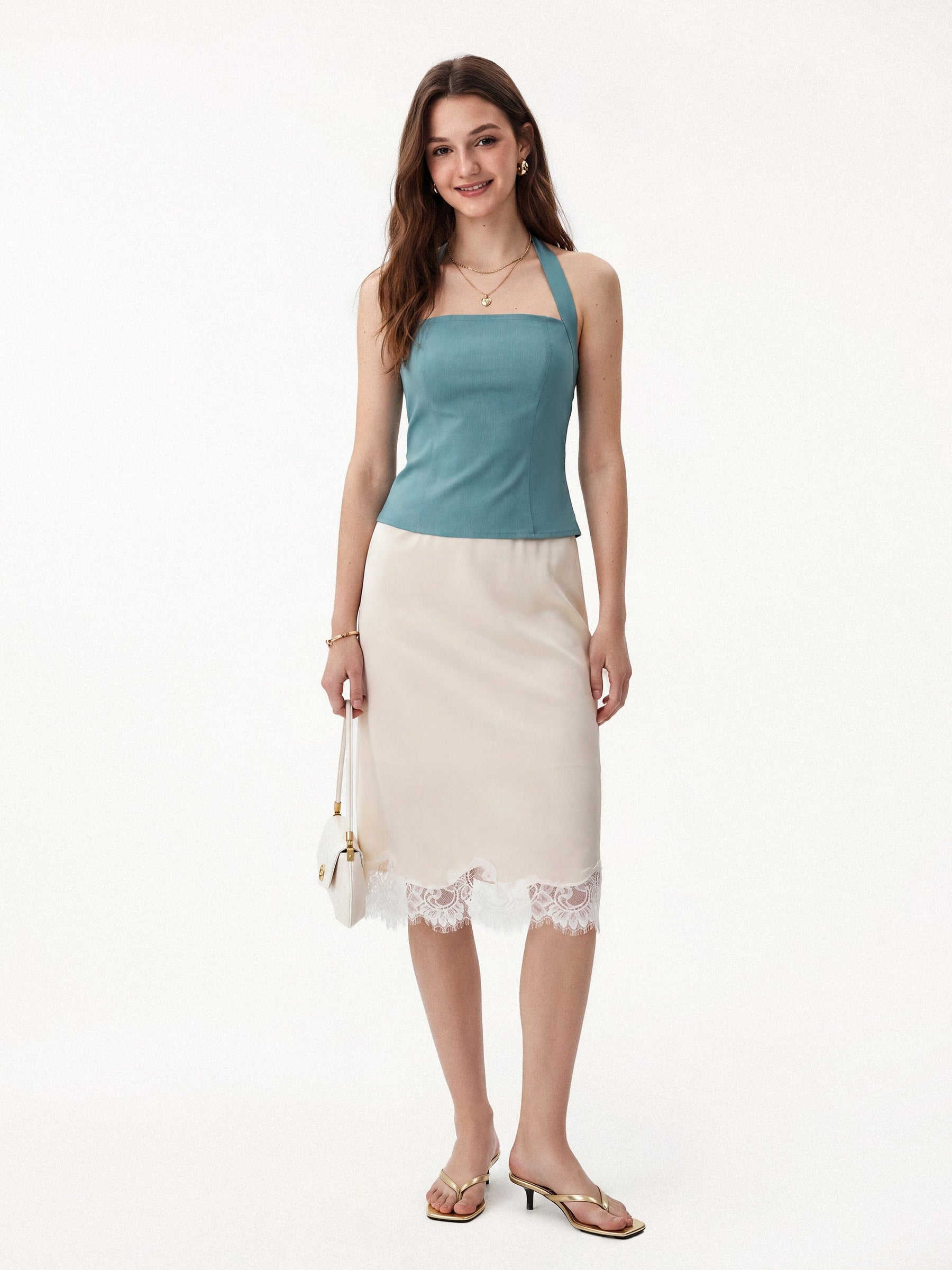 Halter Neck Smocked Top