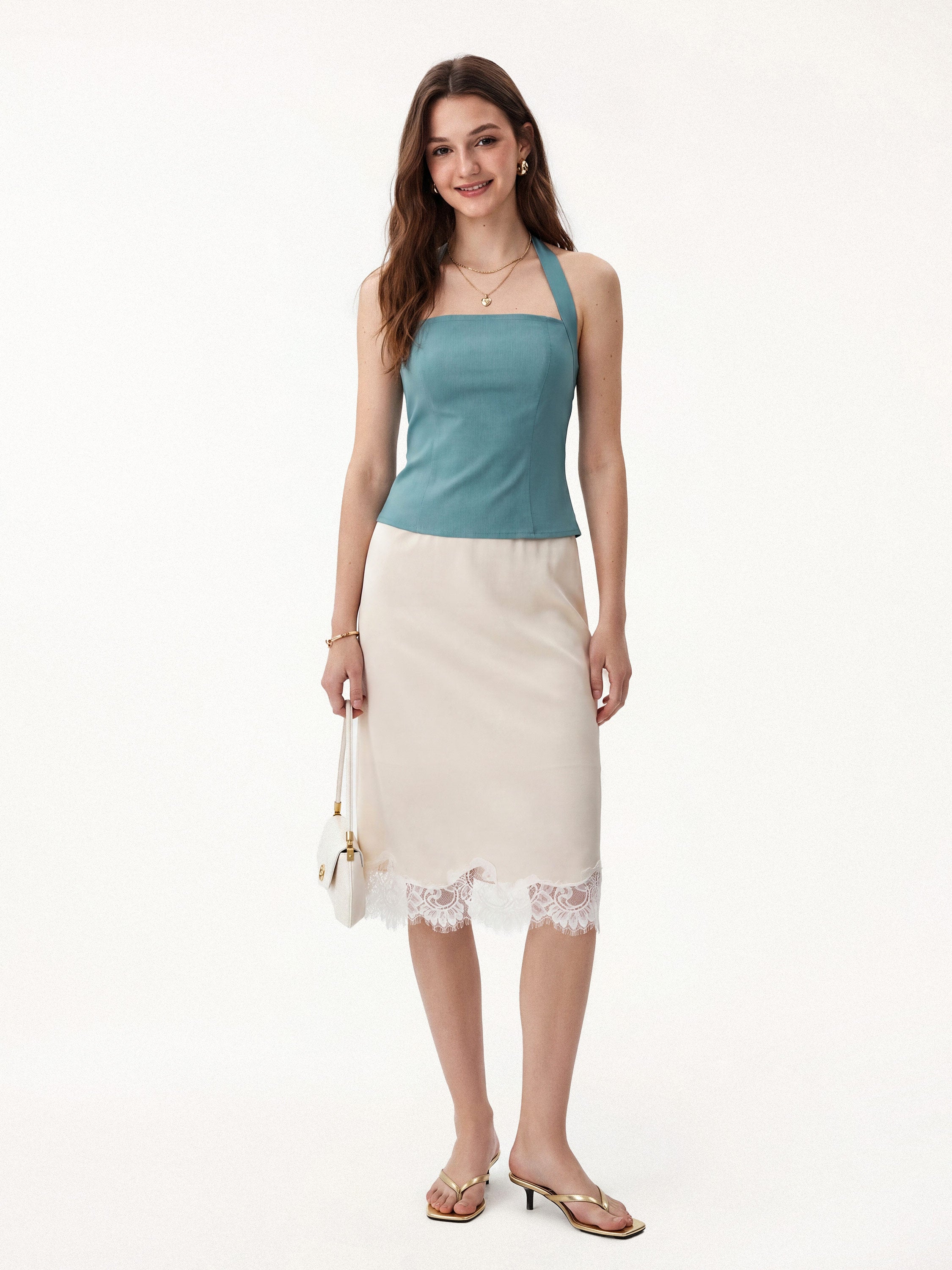 Halter Neck Smocked Top
