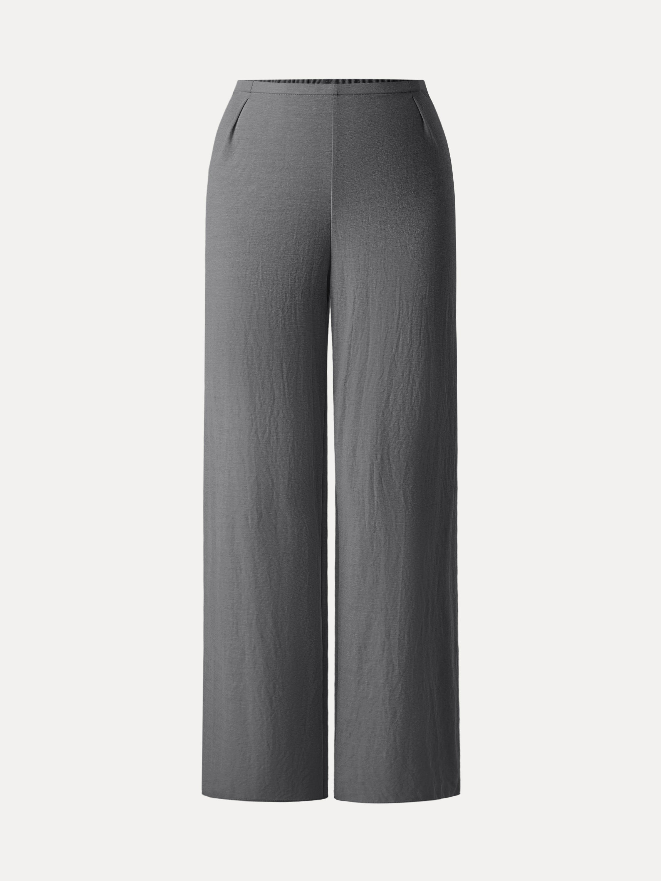 Breathable Cotton-linen Mid Rise Straight Leg Pant