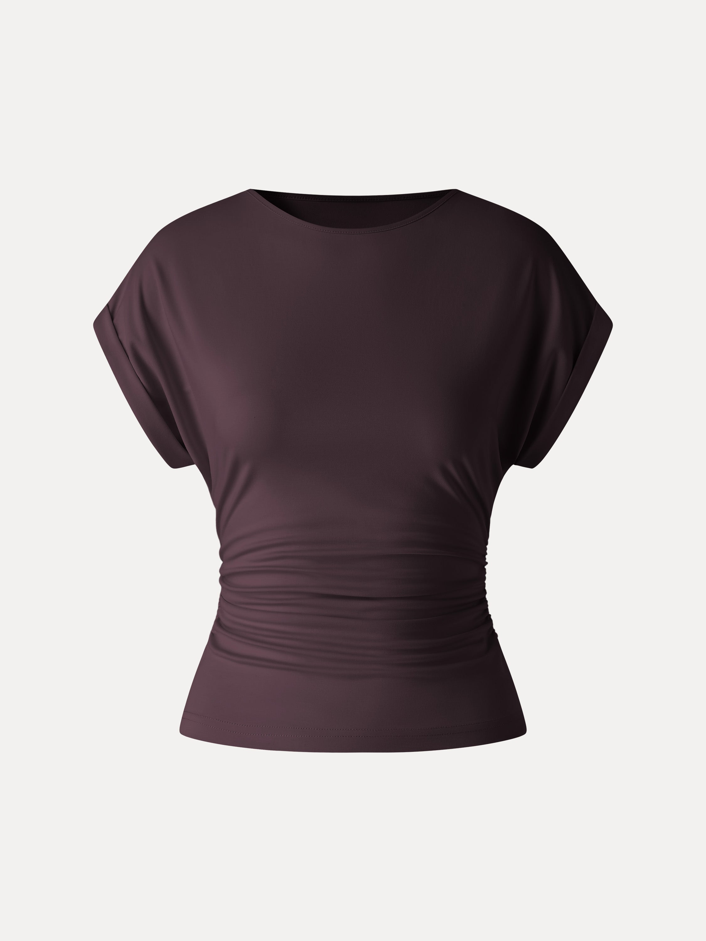 CoolTouch Round Neck Ruched Tee