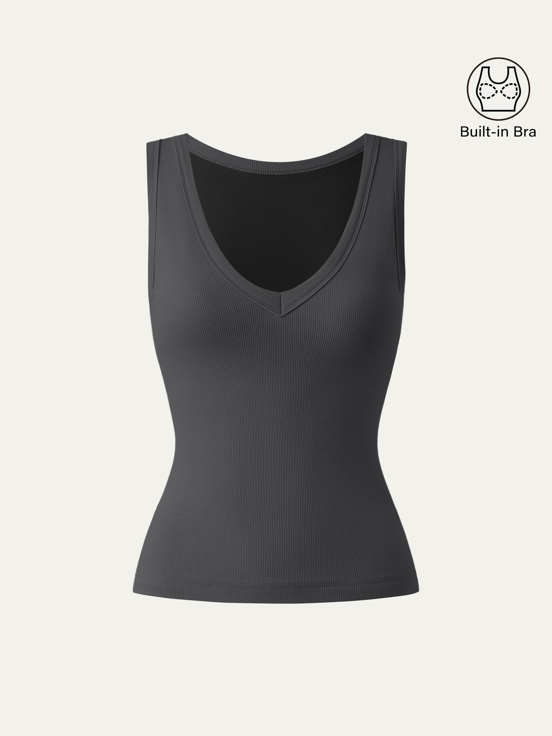 V-neck Cotton New Airy Bra Tank