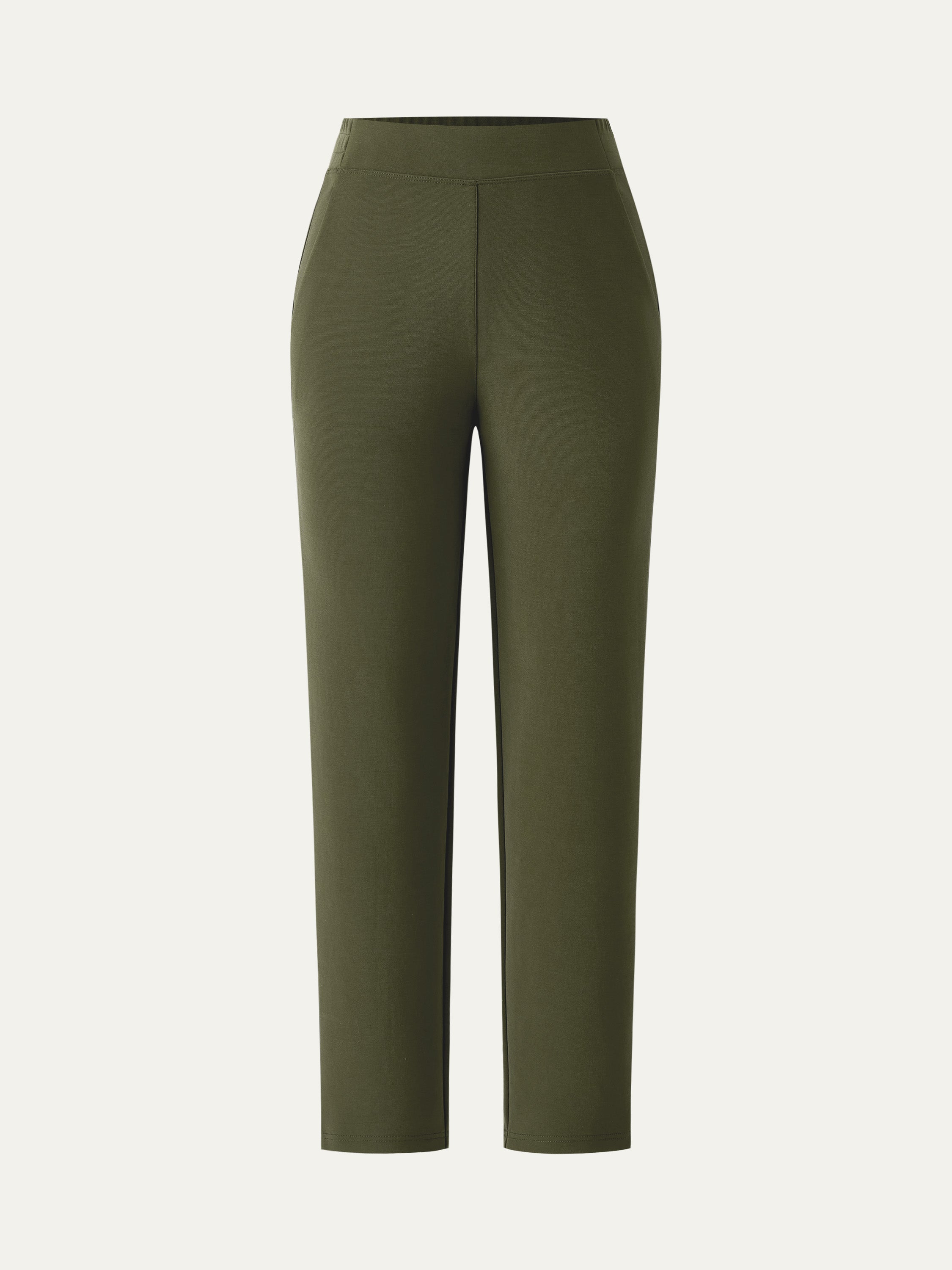 Mid Rise Pull-on Tapered Pant with Pockets