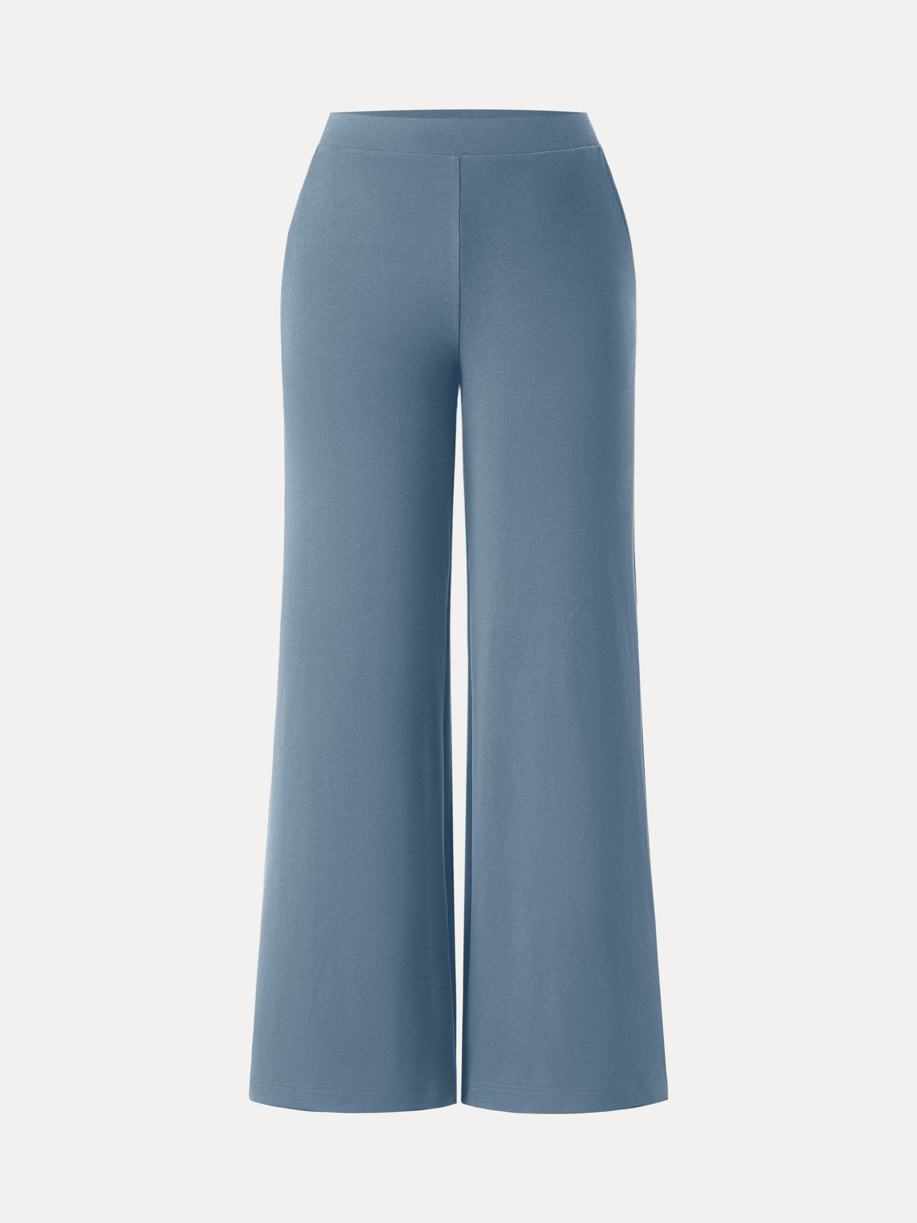Lyocell Wool Mid Rise Wide Leg Pull-on Pant with Pockets