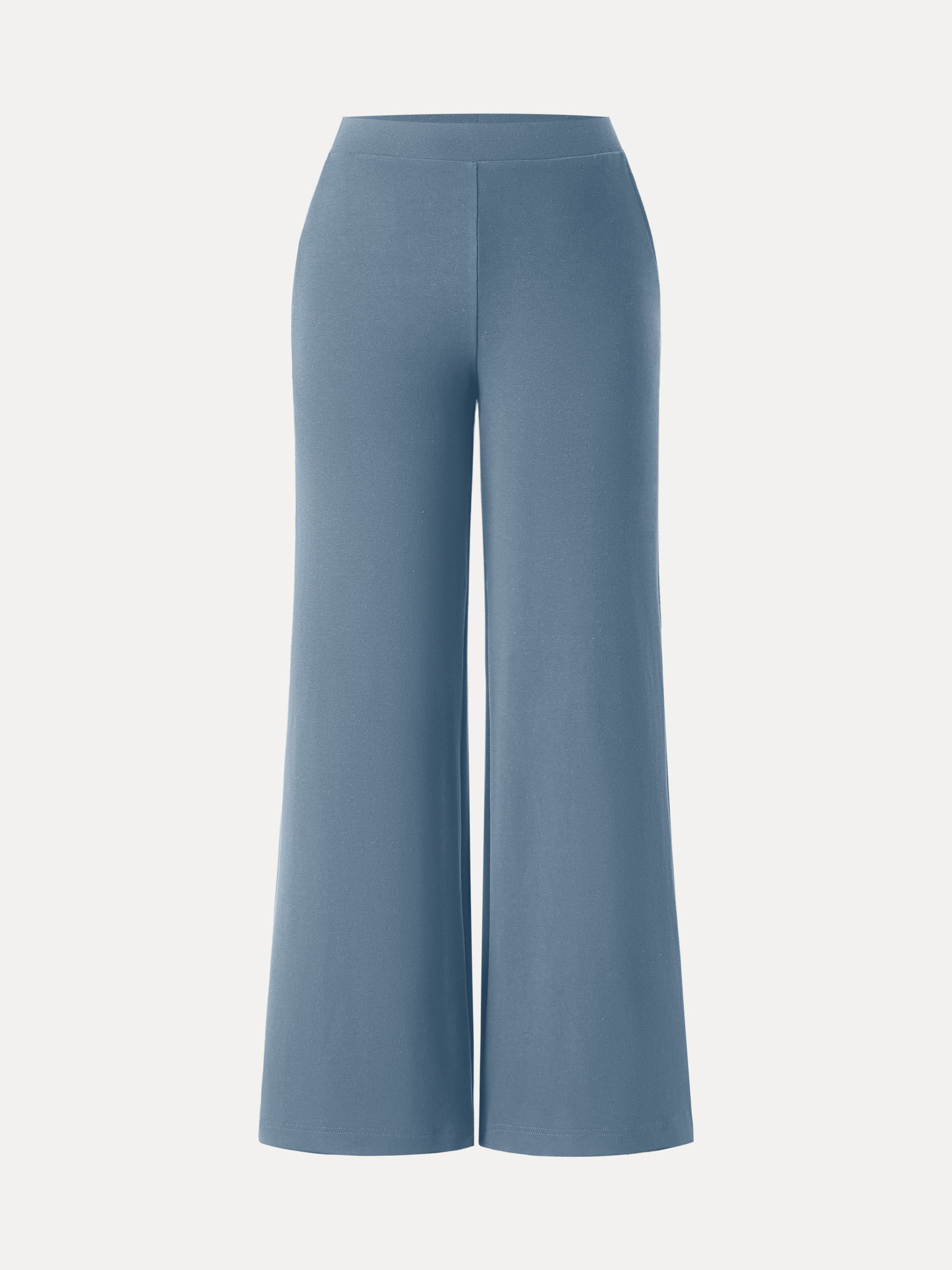 Lyocell Wool Mid Rise Wide Leg Pull-on Pant with Pockets