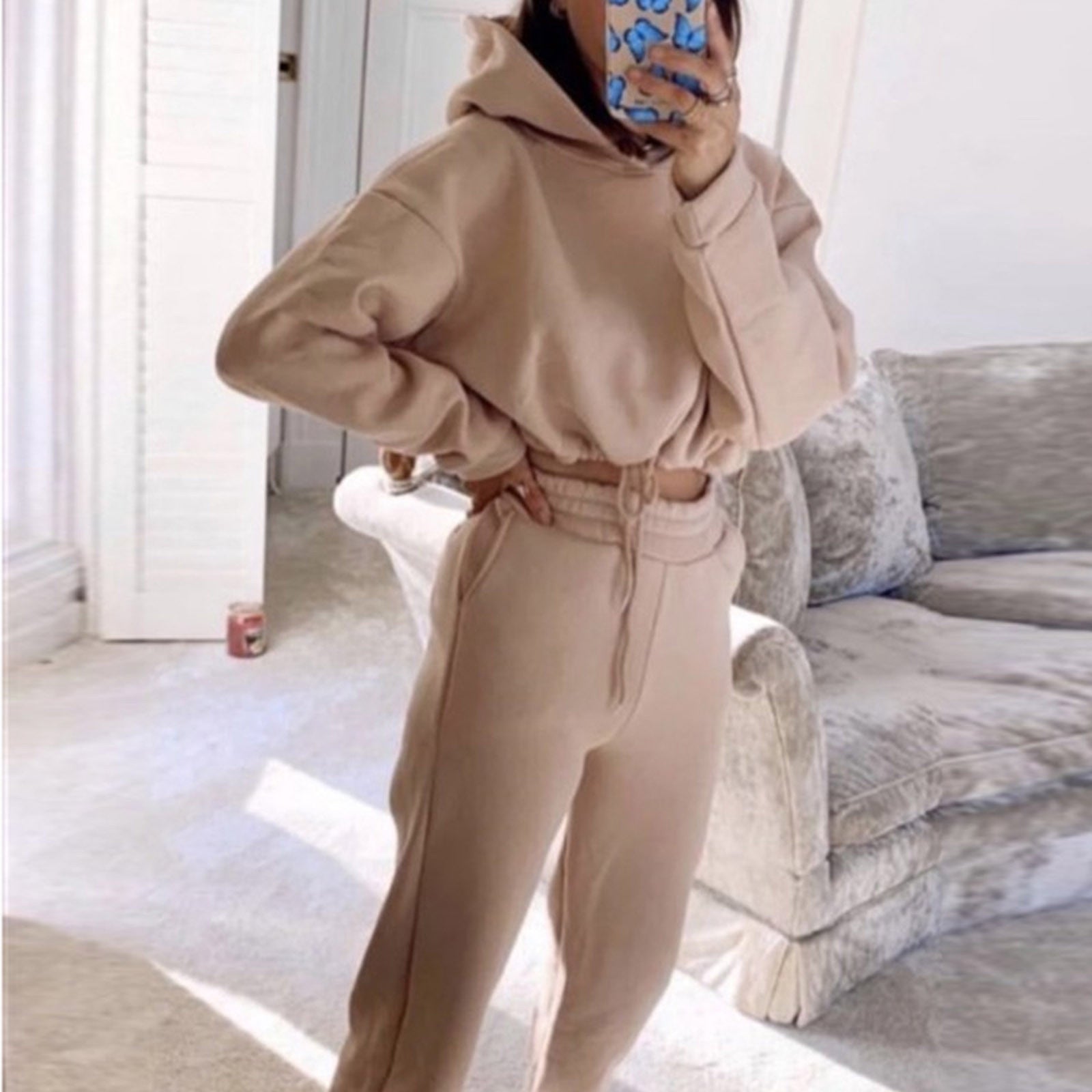 Women's 2 Piece Tracksuit Set - Long Sleeve Hoodie & Trousers