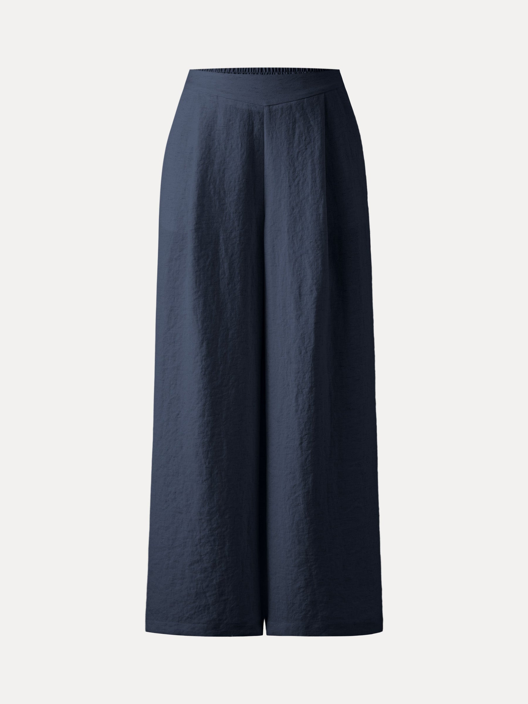 Breezy Linen-Like Mid Rise Wide Leg Pant with Pockets