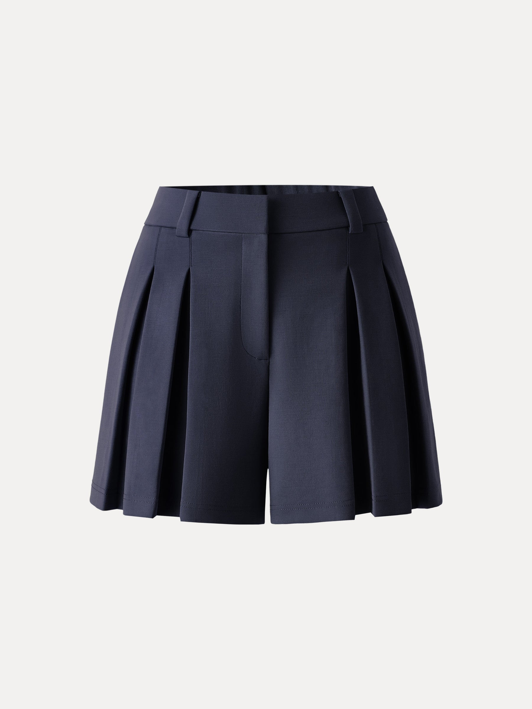Sandwashed Modal High Rise A-Line Pleated Shorts