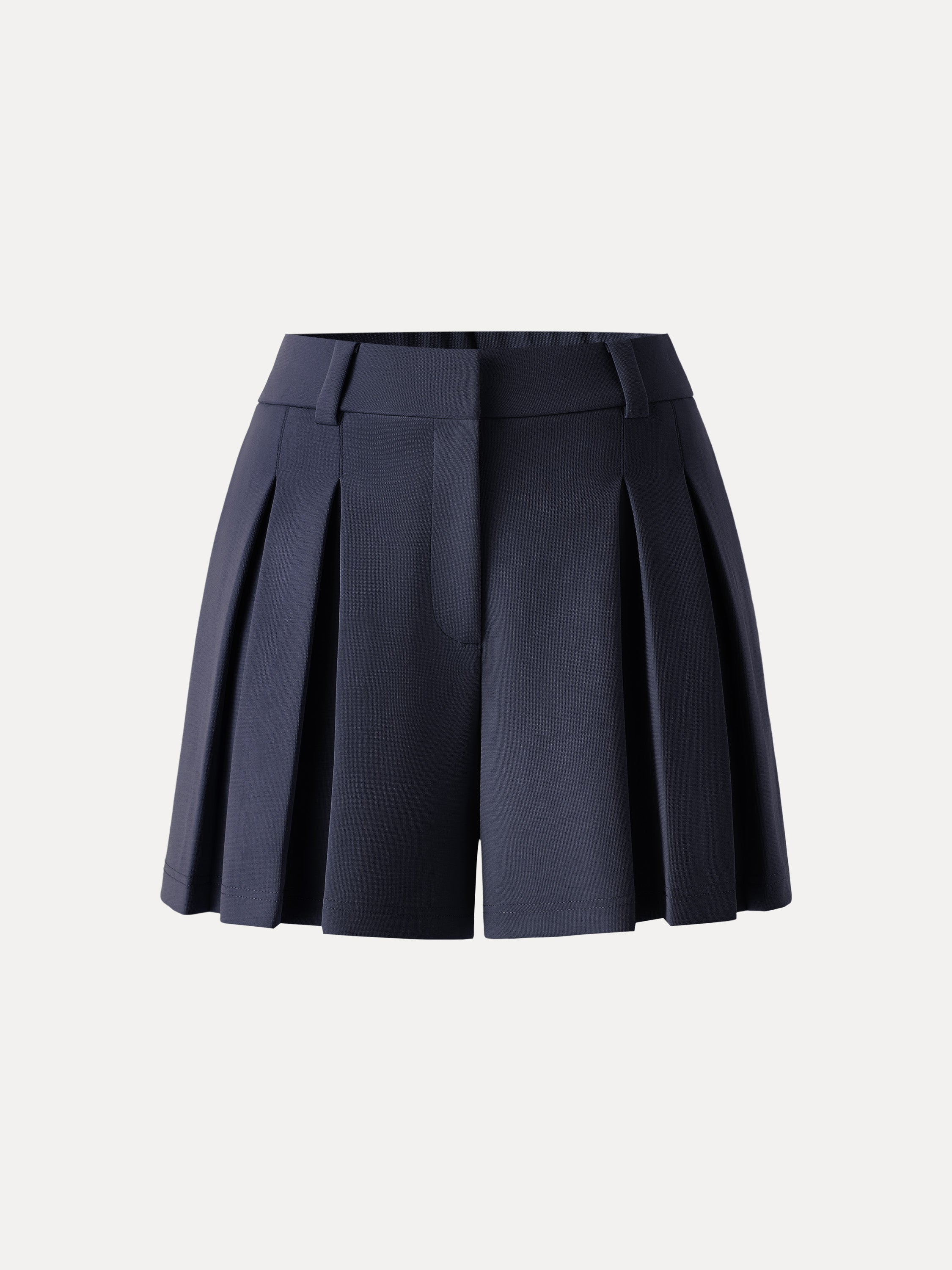 Sandwashed Modal High Rise A-Line Pleated Shorts