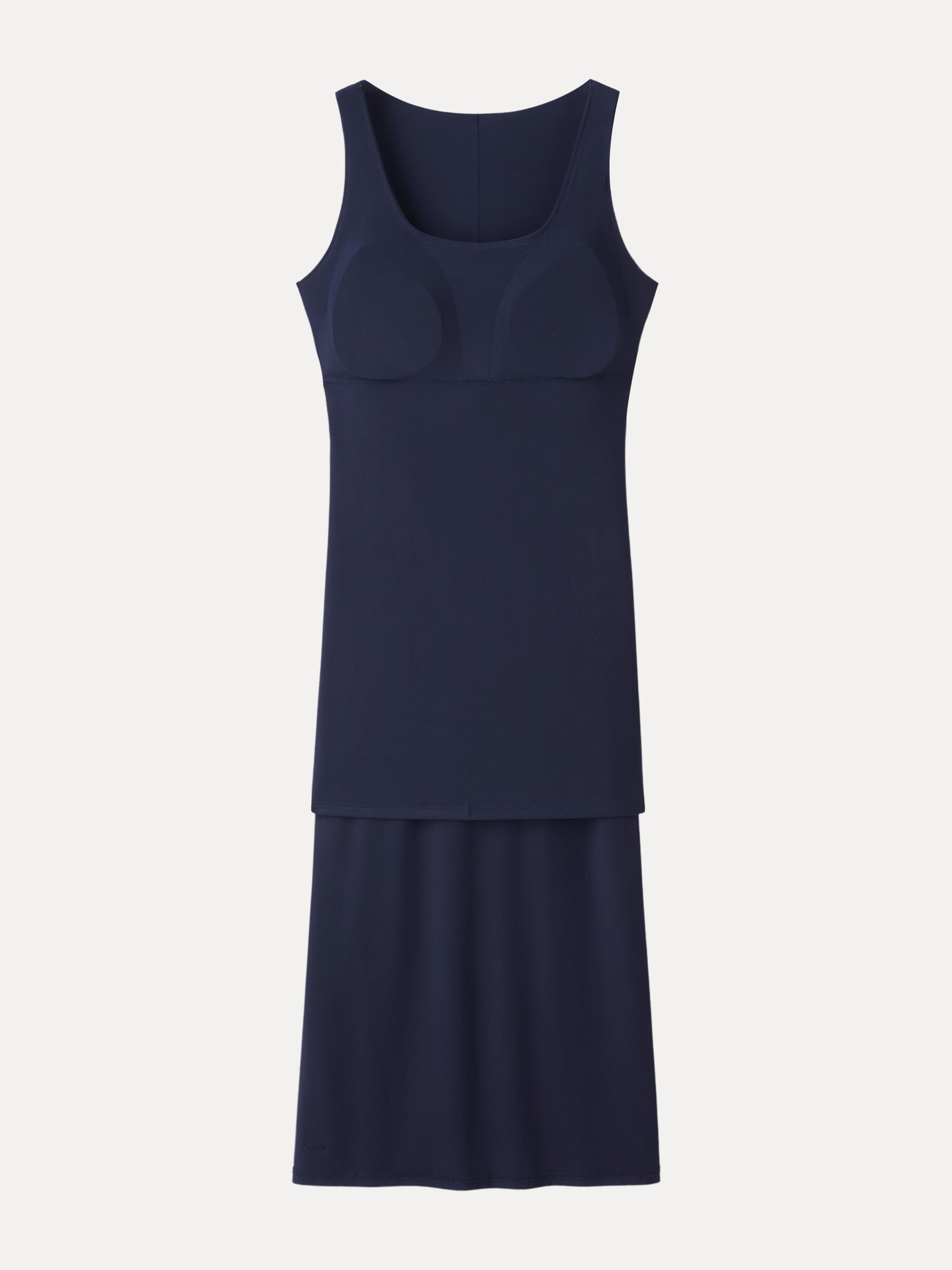 Back Smoothing Bandless Square Neck Midi Bra Dress