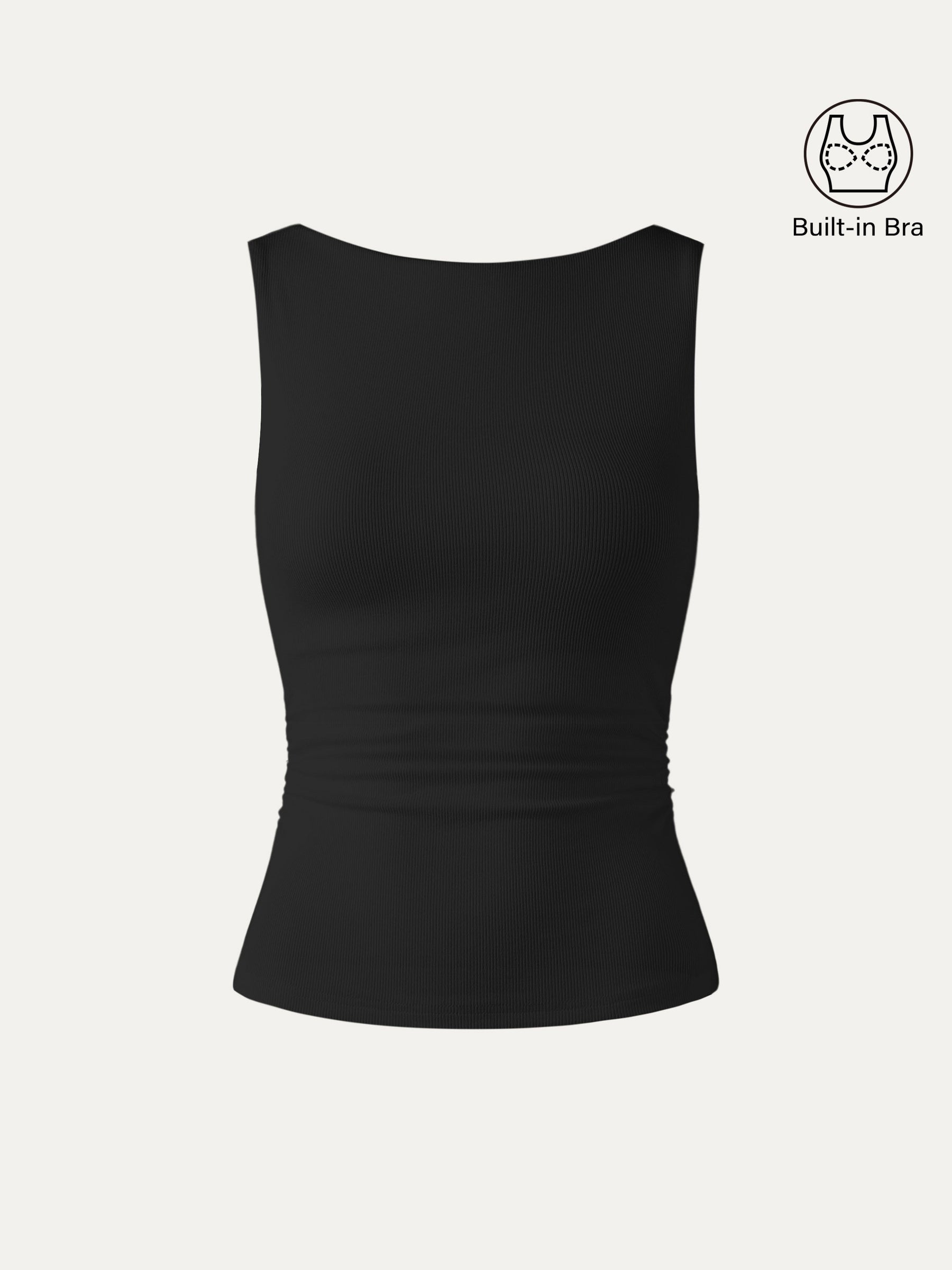 Elastic Open Back Bra Tank