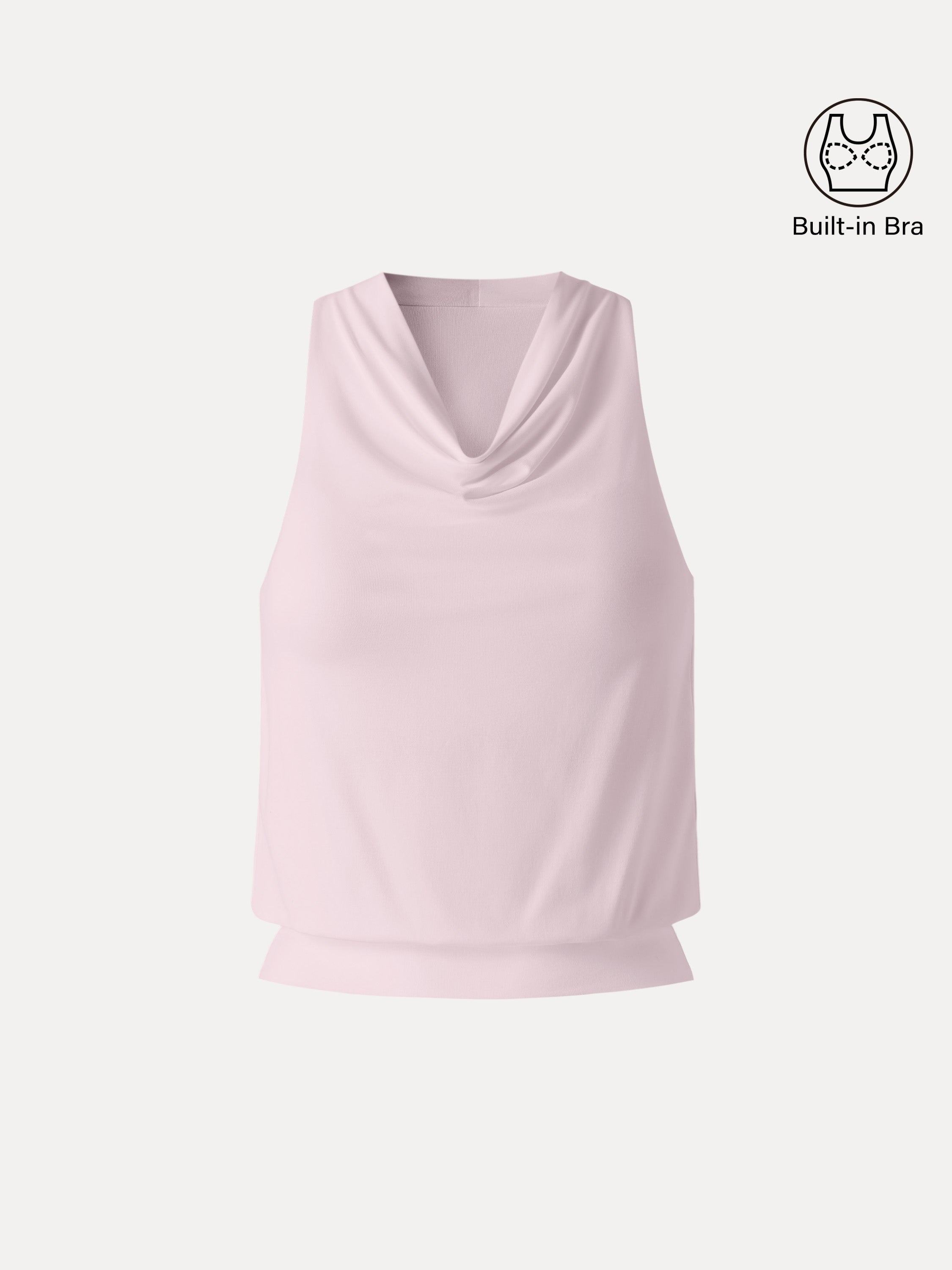 SkinKiss Not-See-Thru Halter Cowl Neck Bra Top