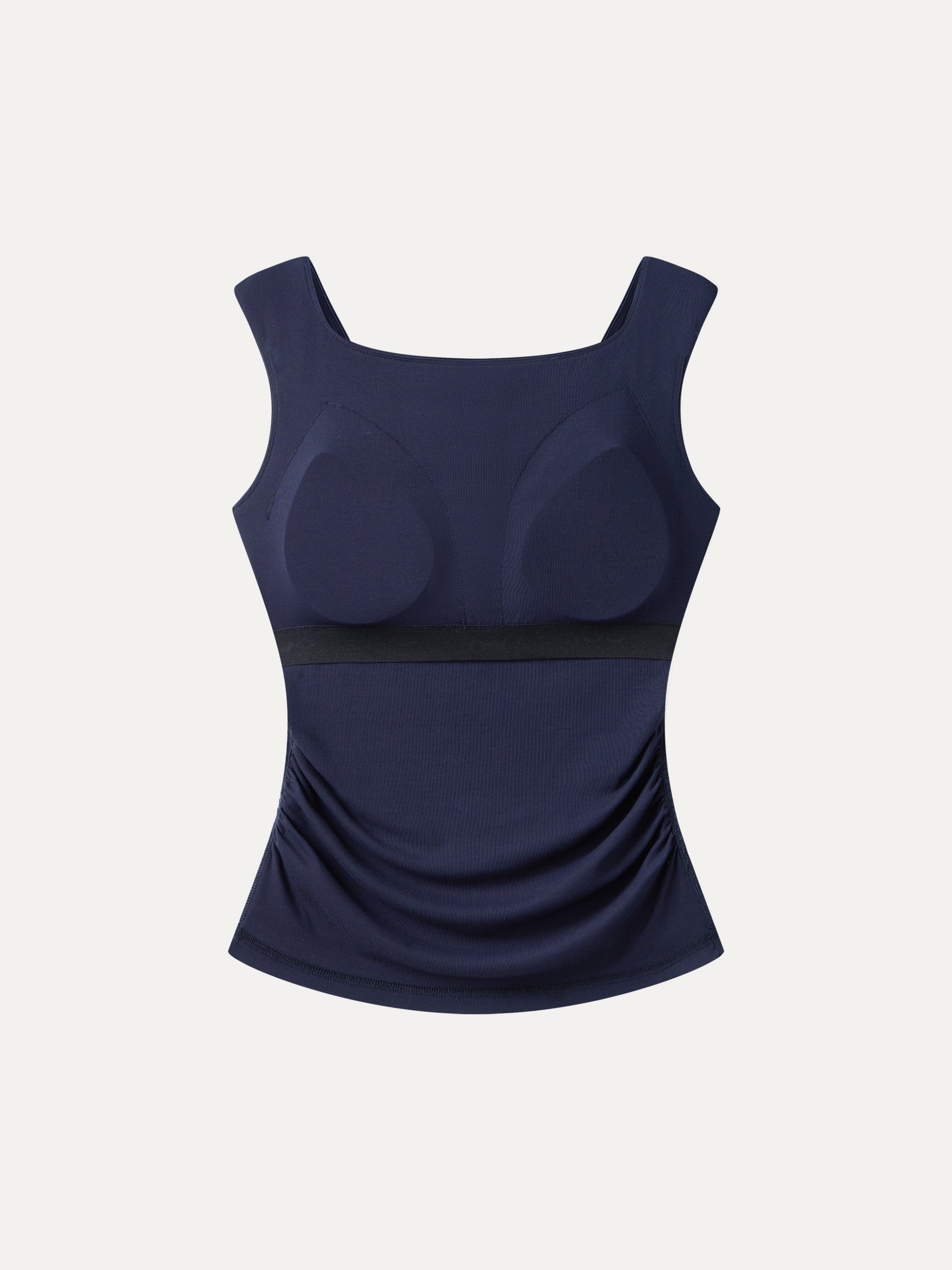 Boatneck Low Back Gathered Bra Top