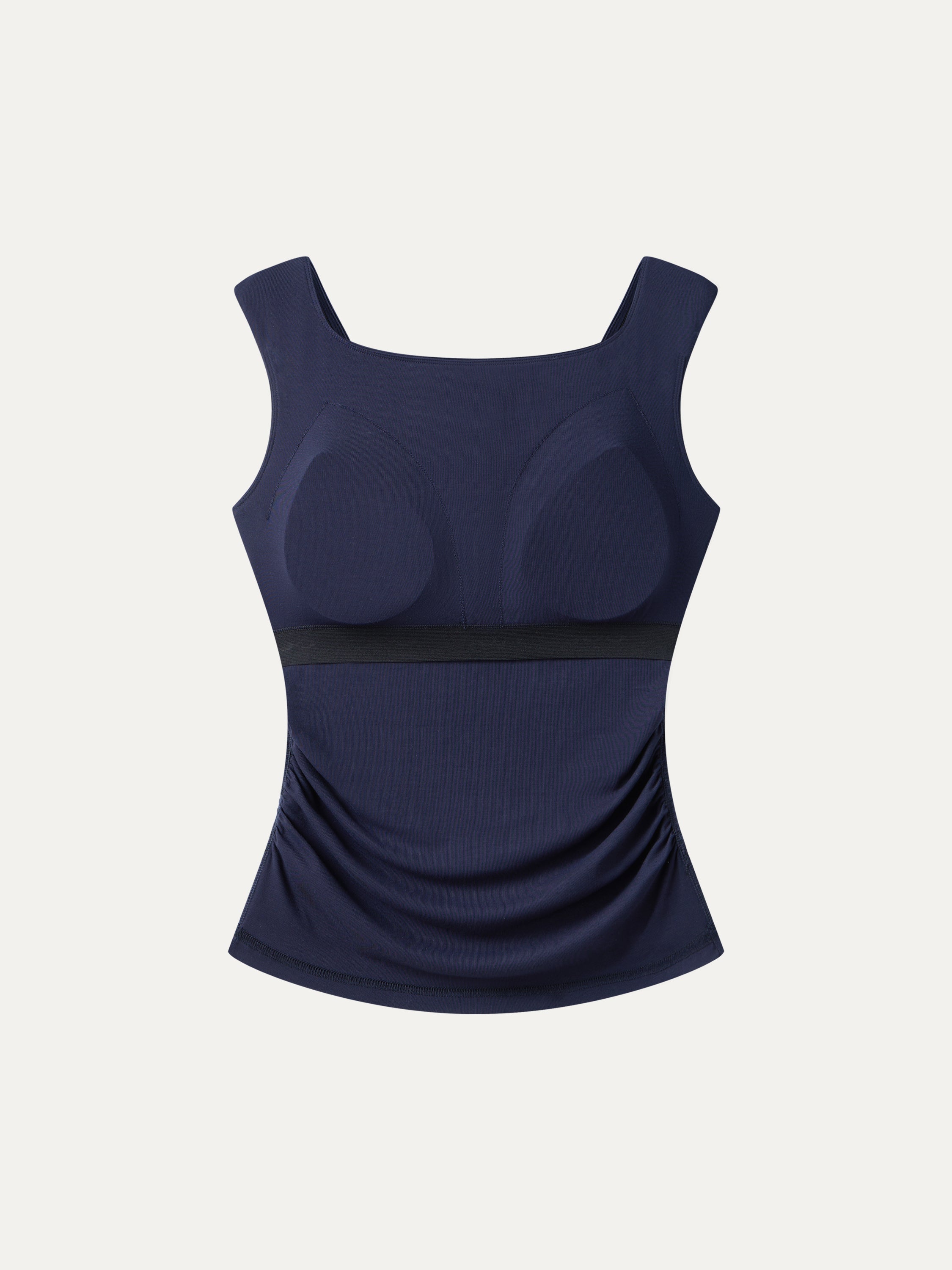 Boatneck Low Back Gathered Bra Top