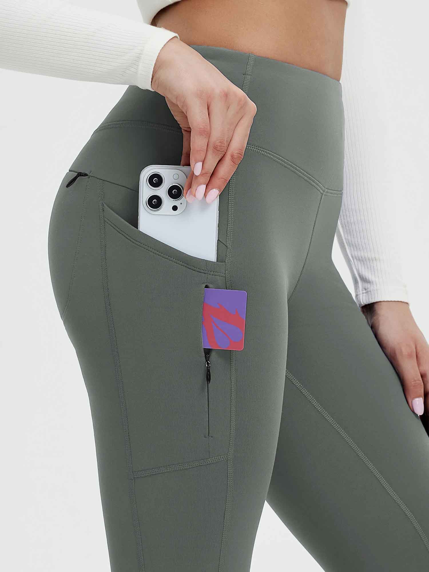 25" Fleece-Lined Yoga Leggings