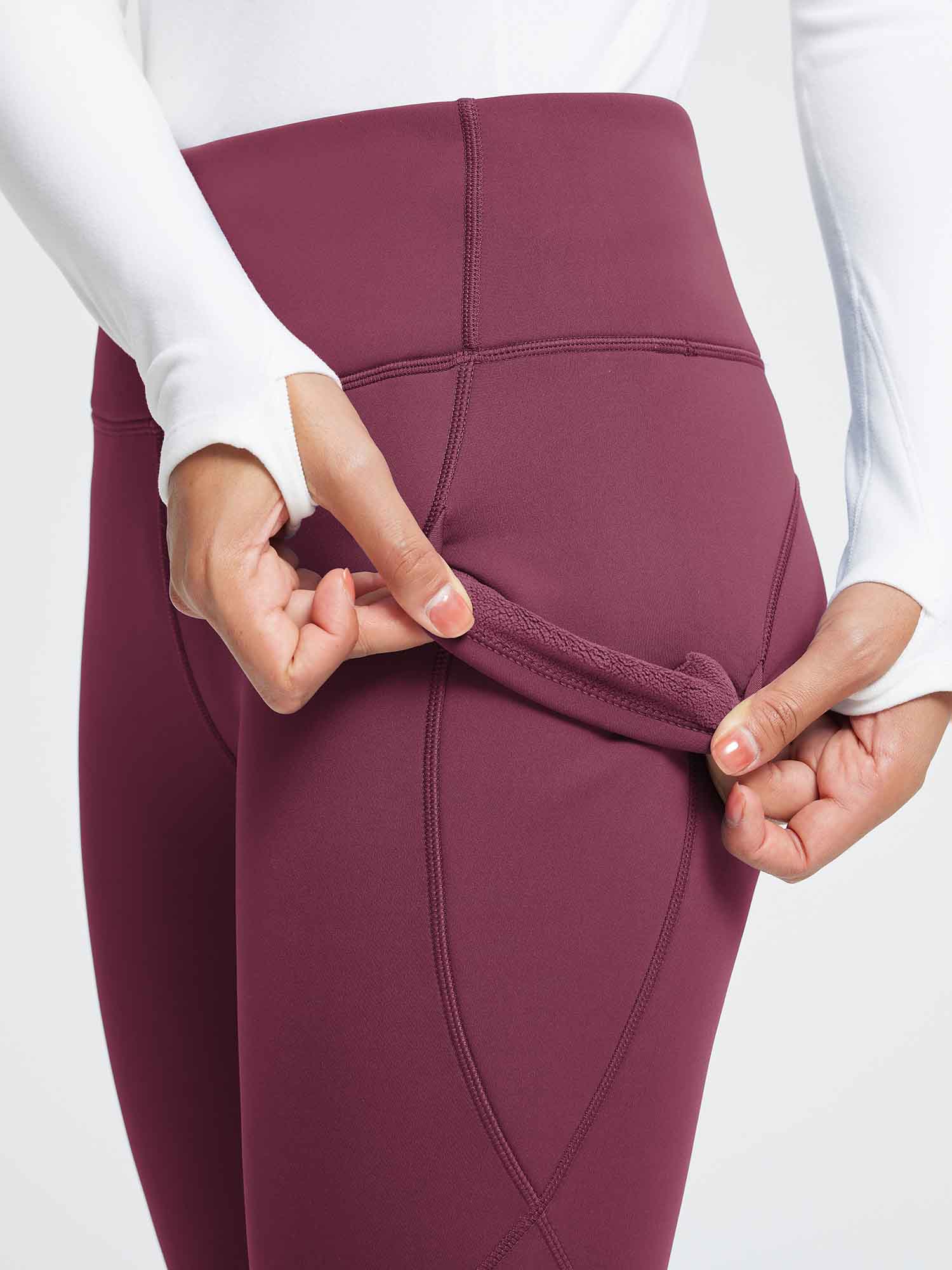 27" Thermal Fleece High-Waist Yoga Leggings