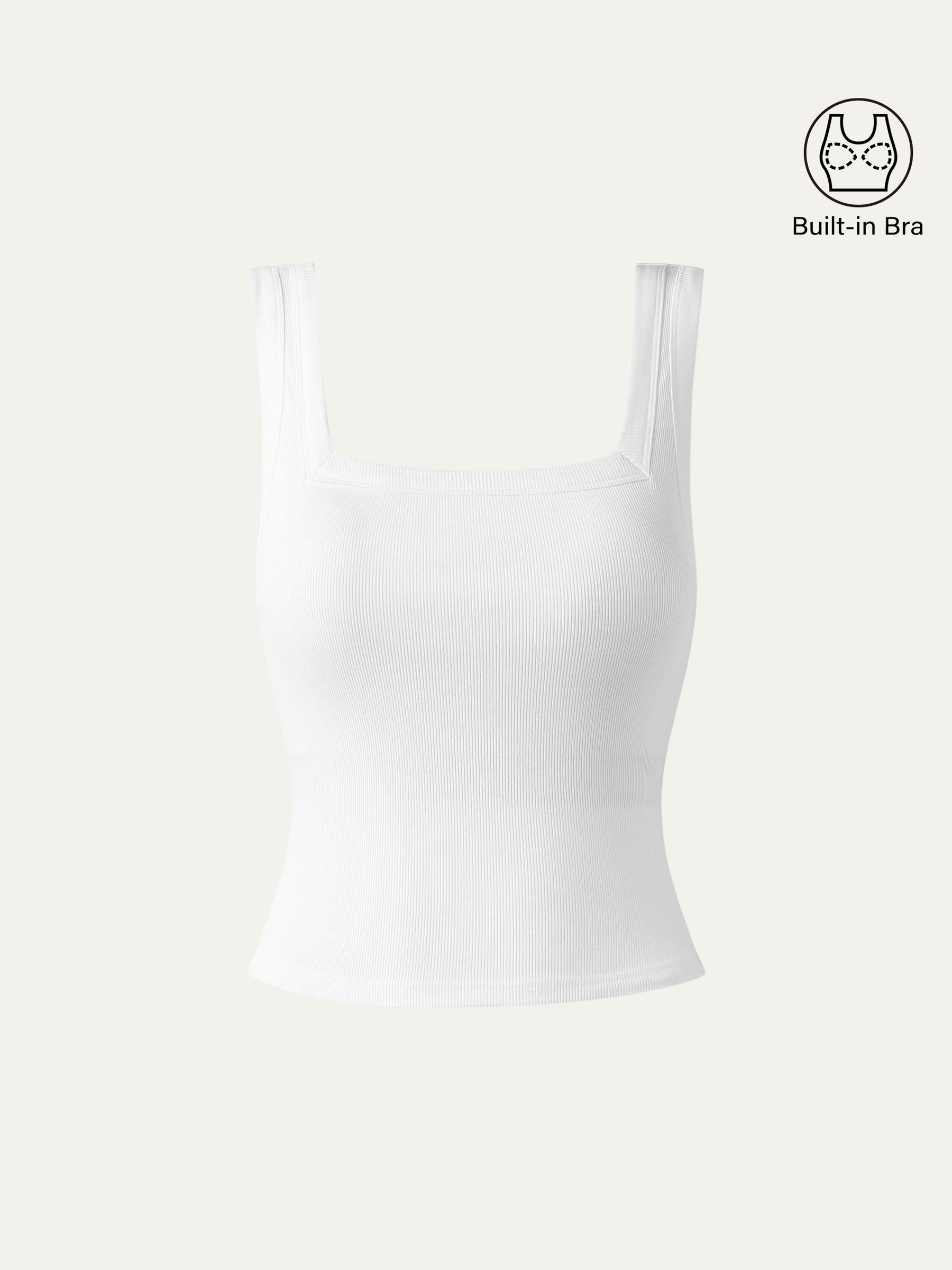 Slinky Square Open-Back Bra Tank Top