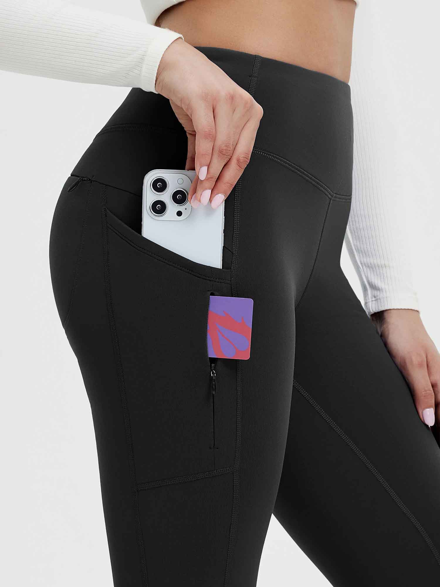 25" Fleece-Lined Yoga Leggings