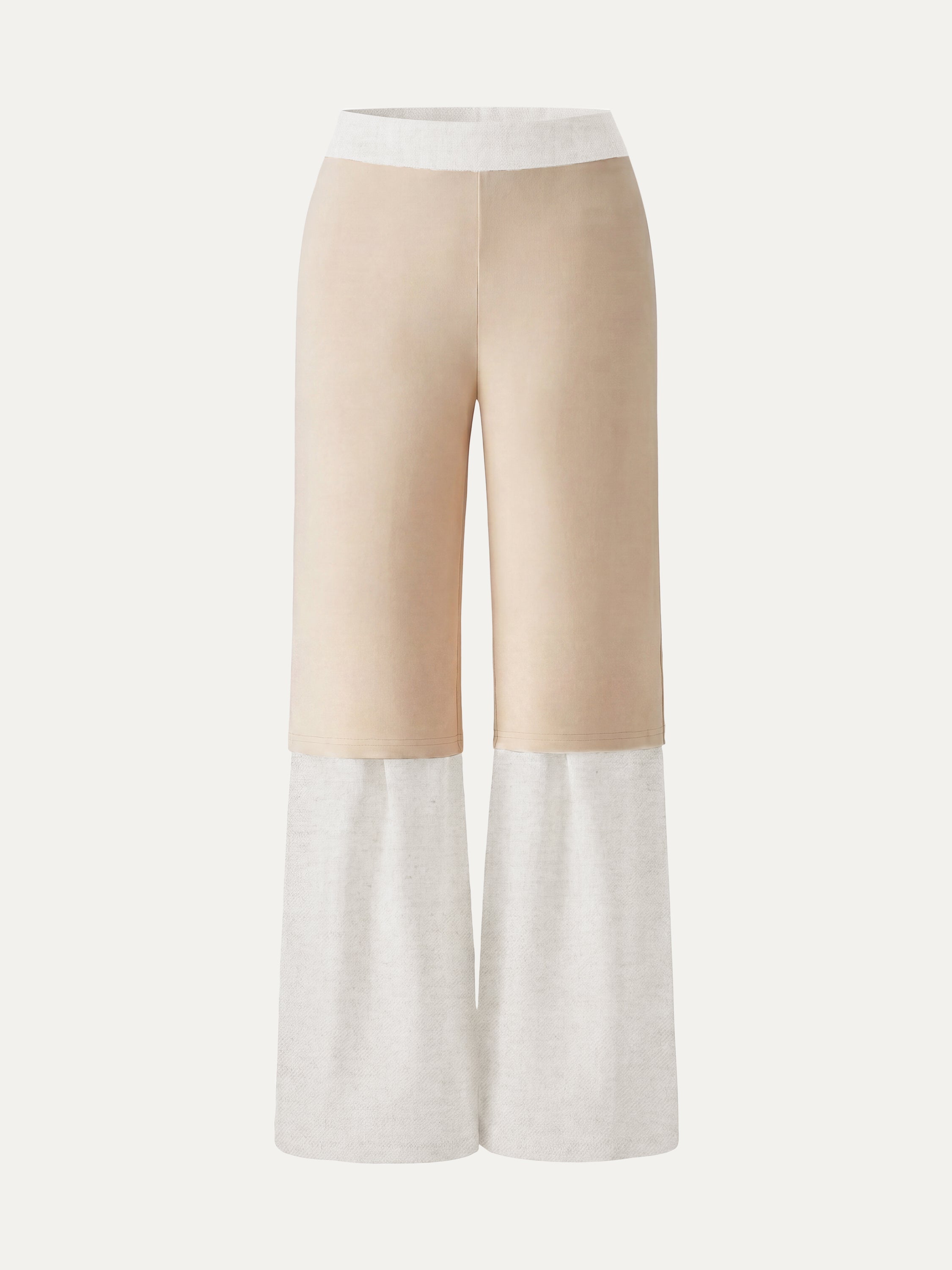 Airy Stretch Linen-Like Wide Flare Pant with Pockets