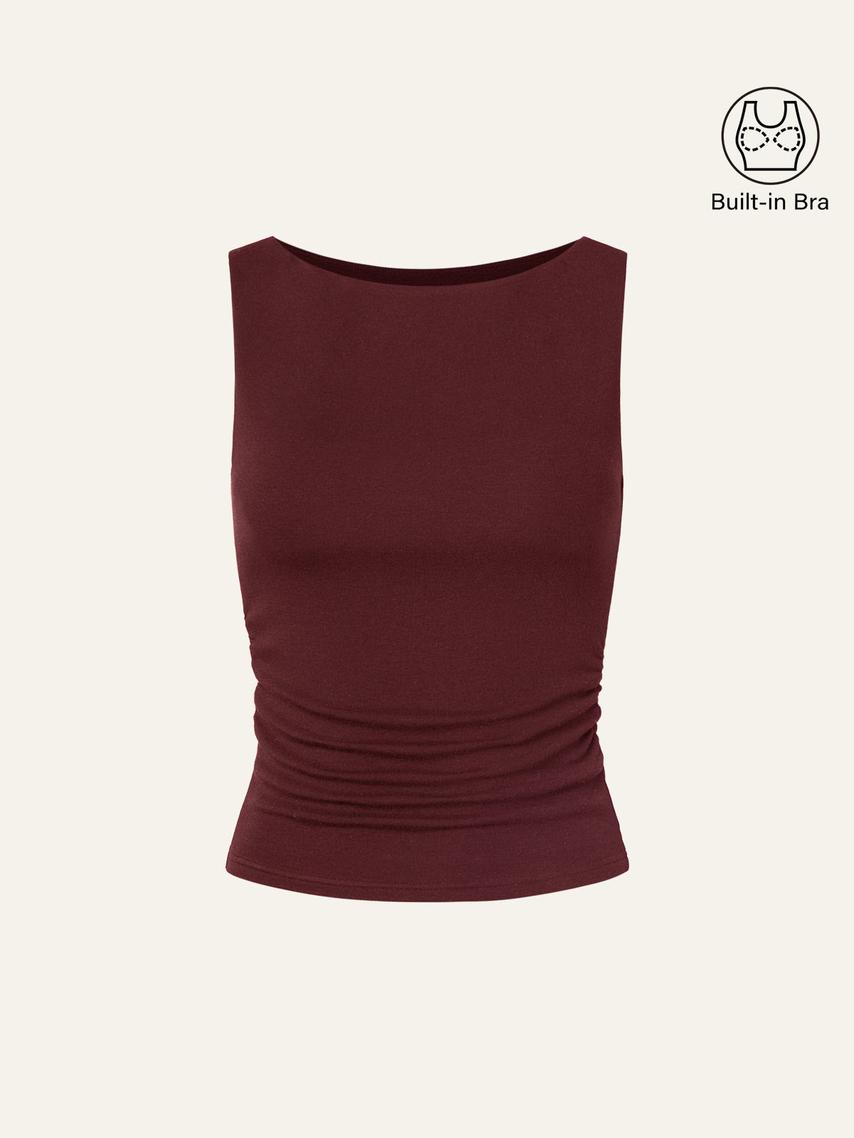 Boat Neck Bra Tank Top