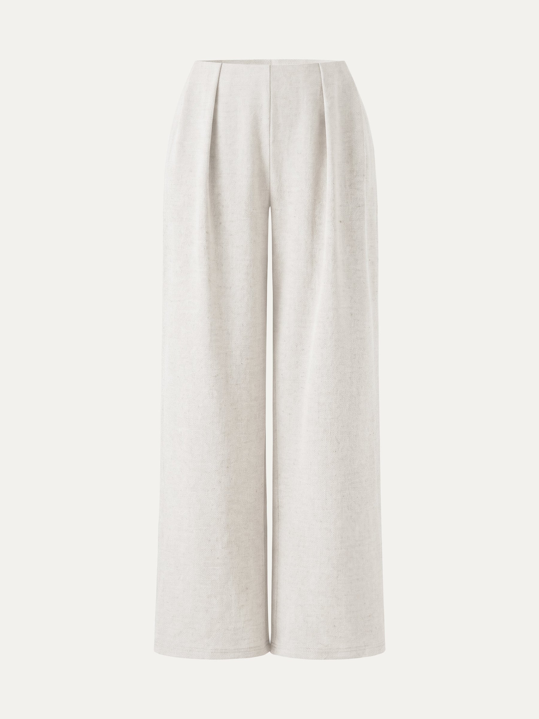 Airy Stretch Linen-Like Wide Flare Pant with Pockets