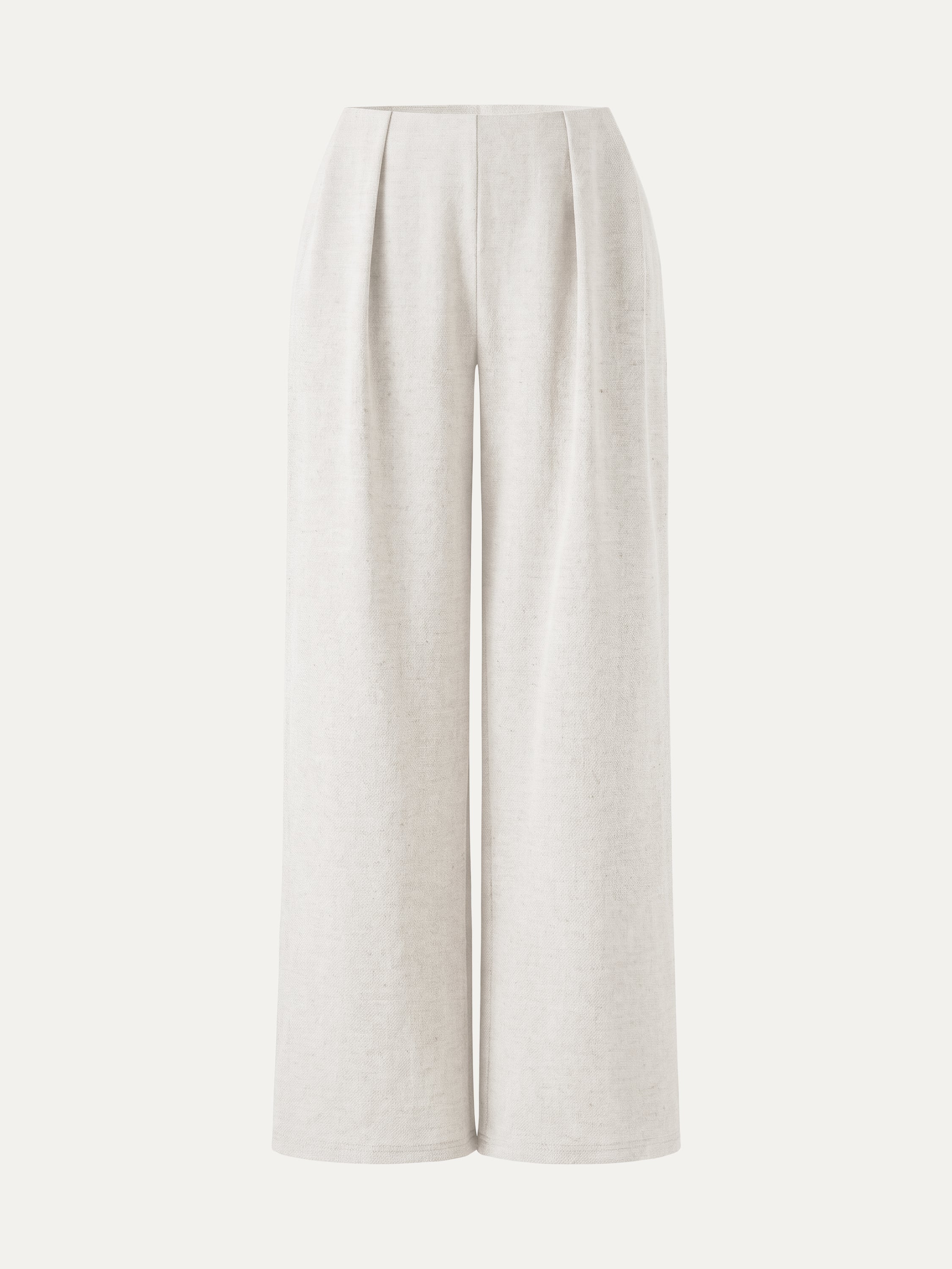Airy Stretch Linen-Like Wide Flare Pant with Pockets