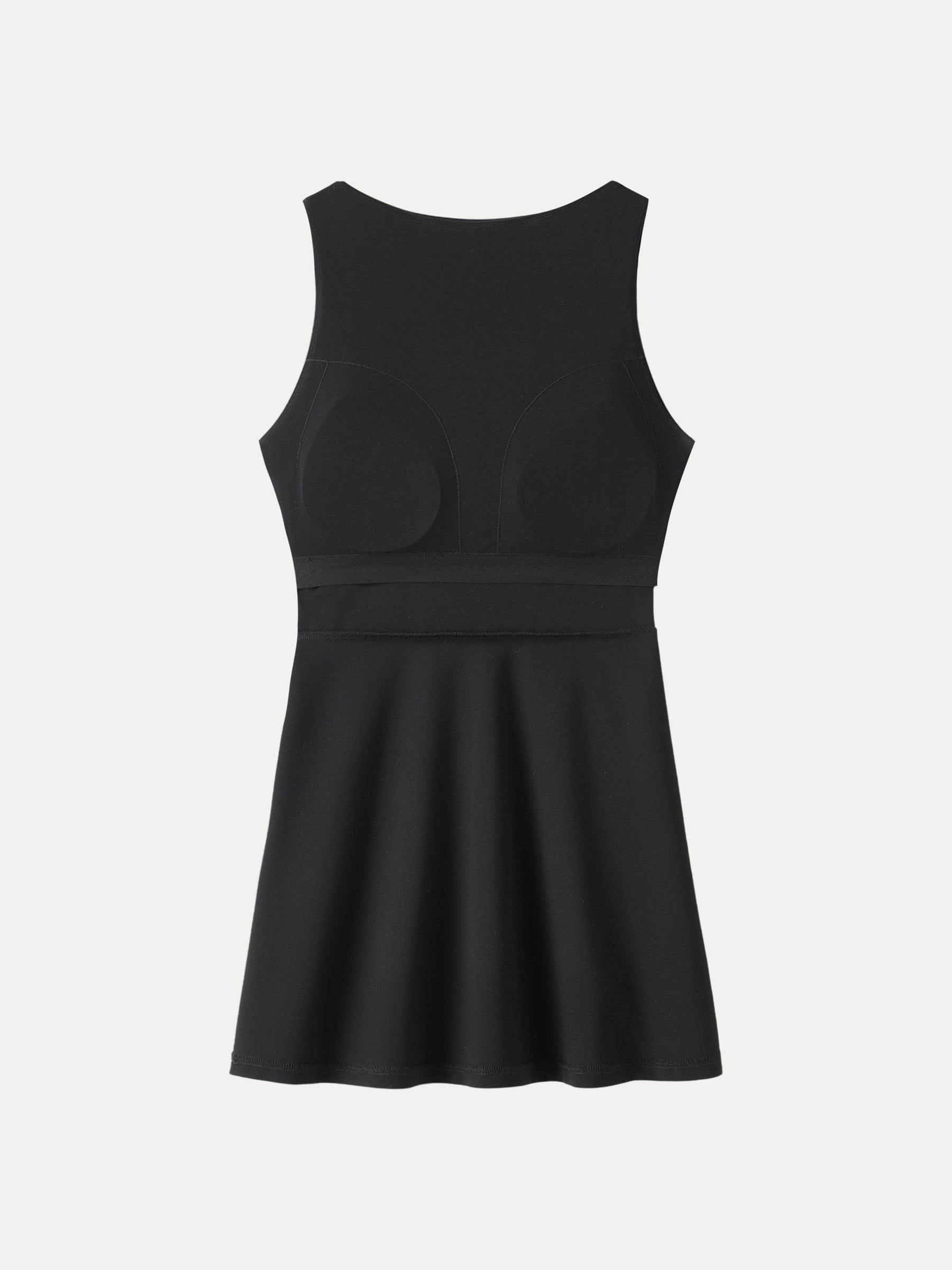 Classy Boatneck Fit-and-Flare Mini Bra Dress