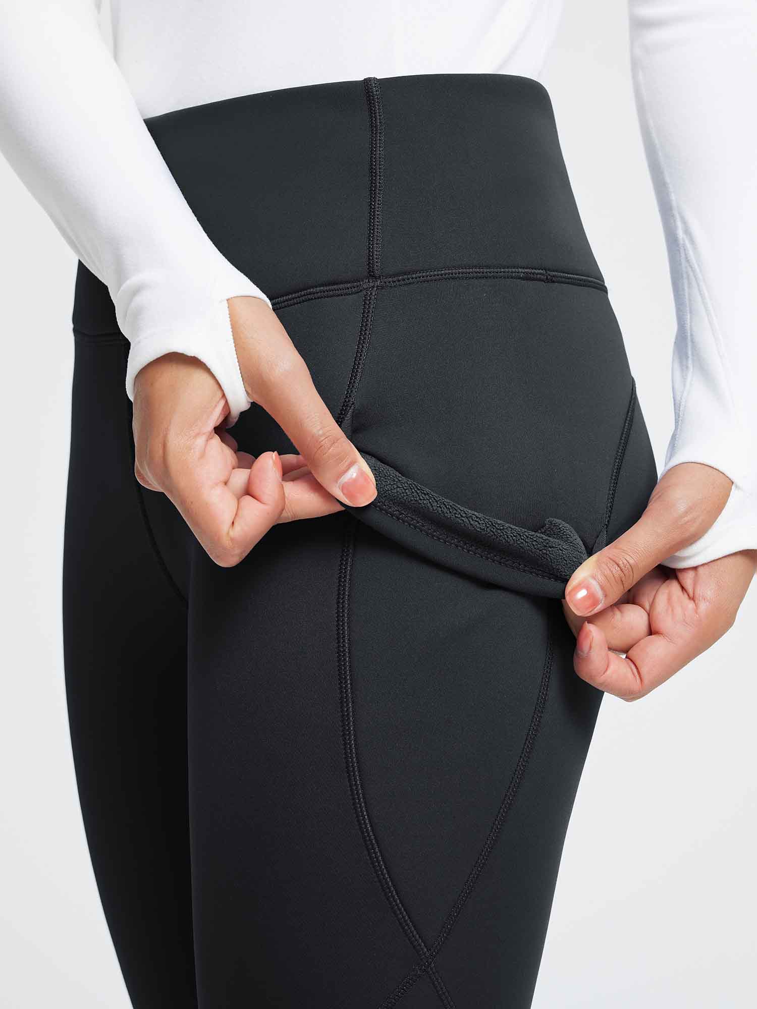 27" Thermal Fleece High-Waist Yoga Leggings
