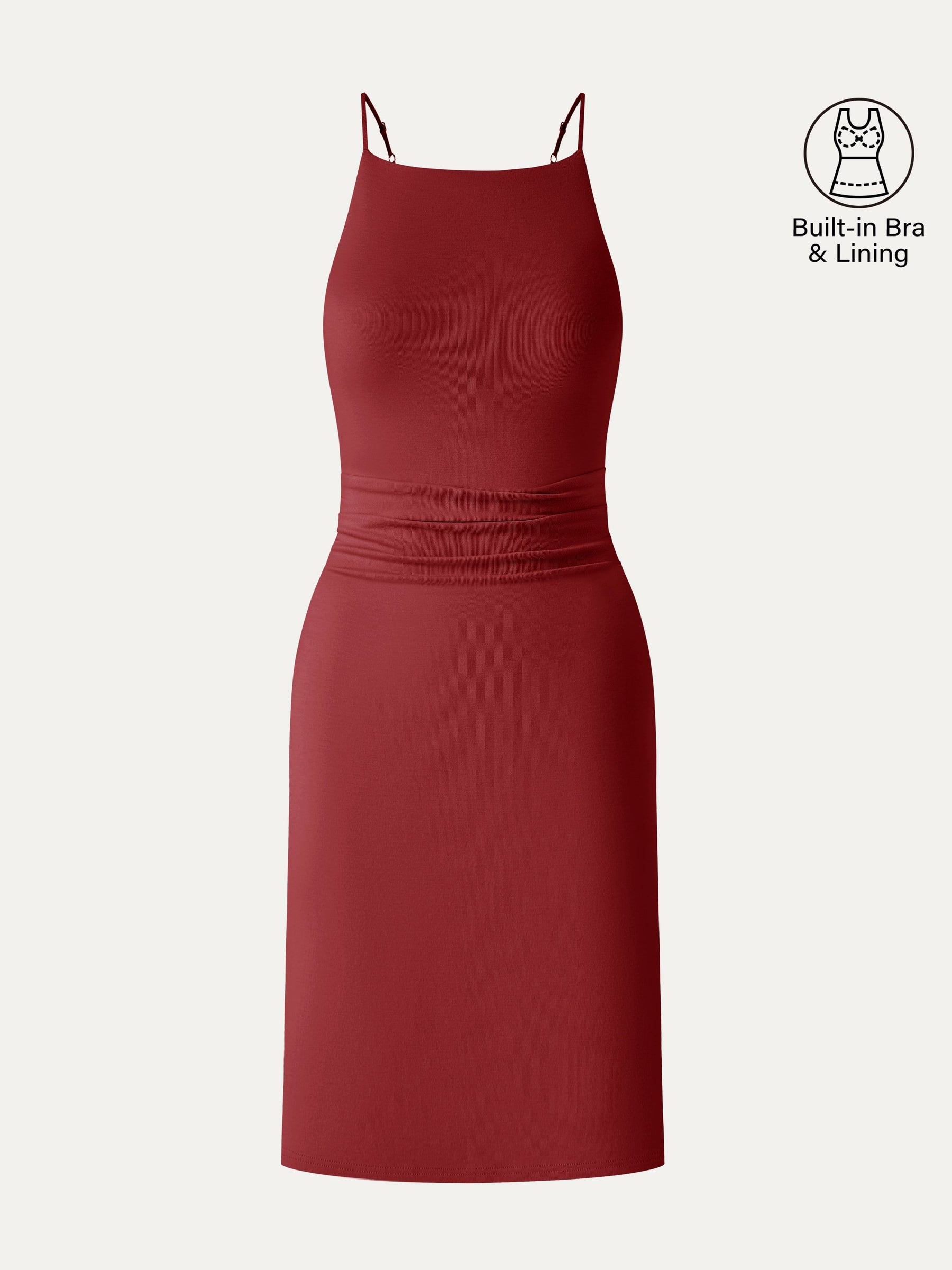 CoolTouch A-Line Rcuhed Mini Bra Dress