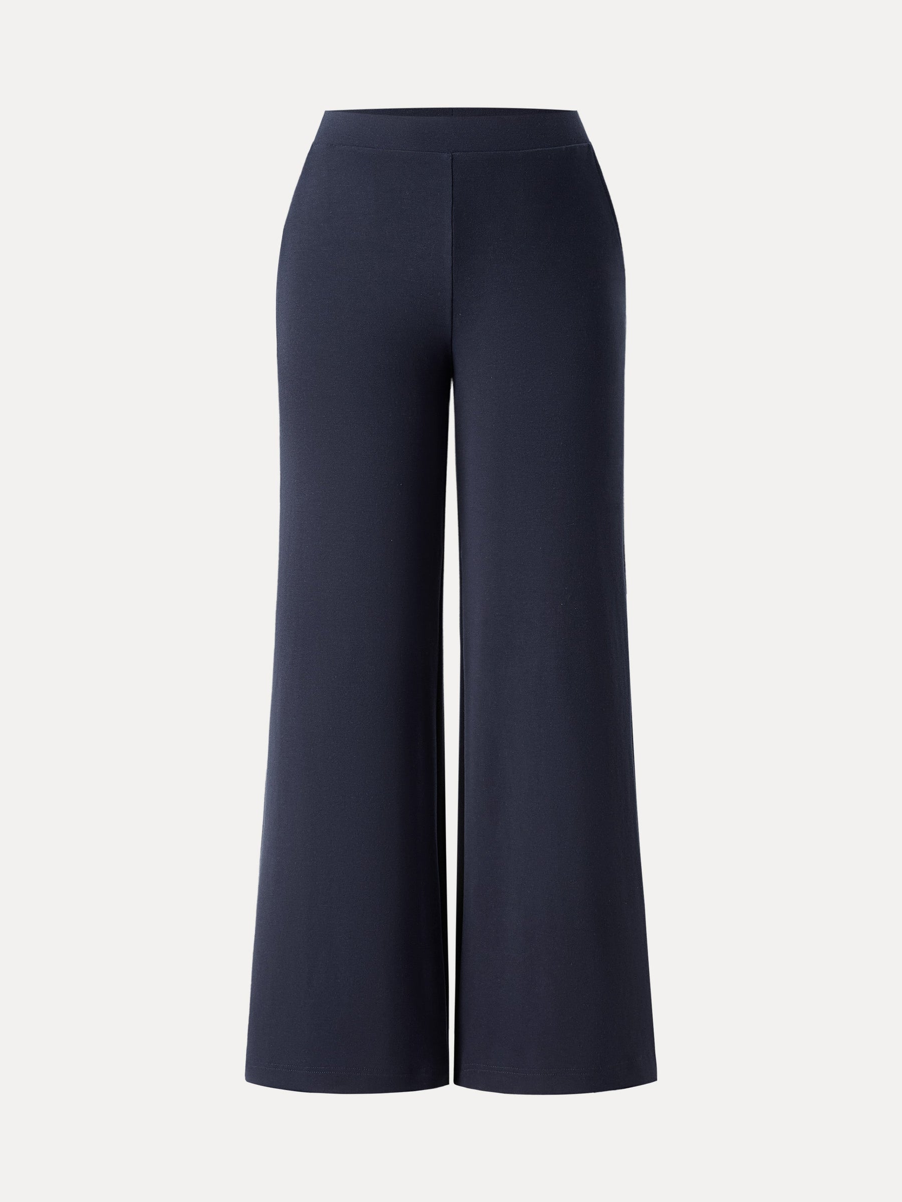 Lyocell Wool Mid Rise Wide Leg Pull-on Pant with Pockets