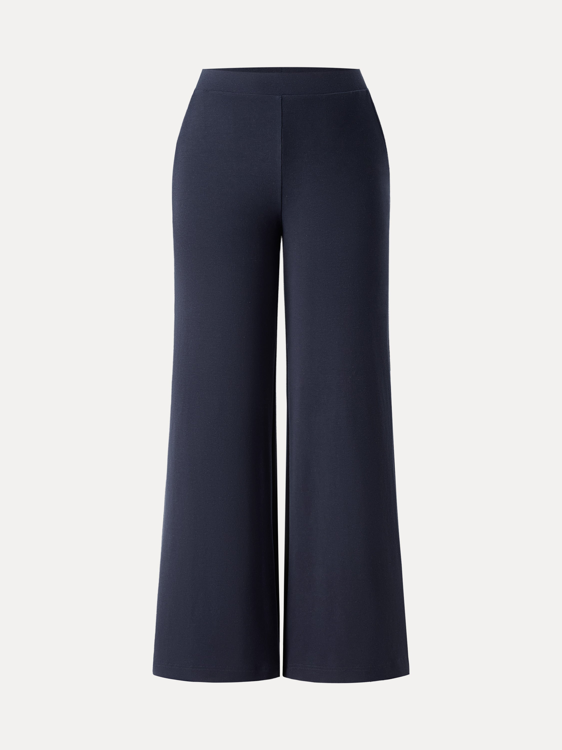 Lyocell Wool Mid Rise Wide Leg Pull-on Pant with Pockets
