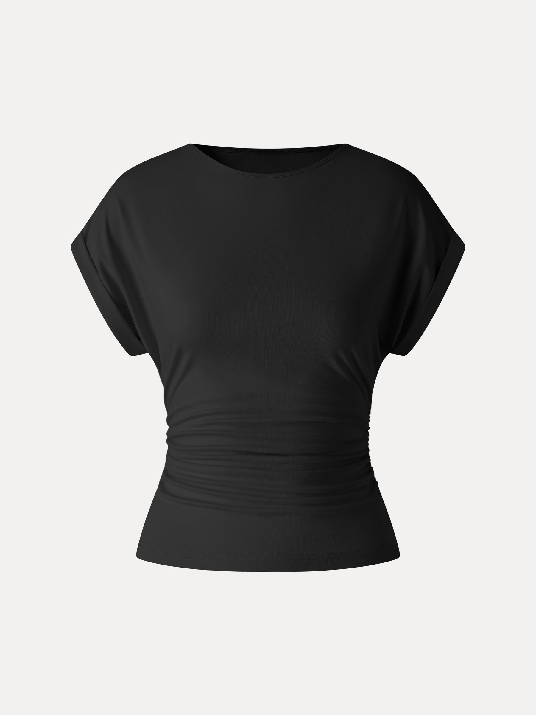 CoolTouch Round Neck Ruched Tee