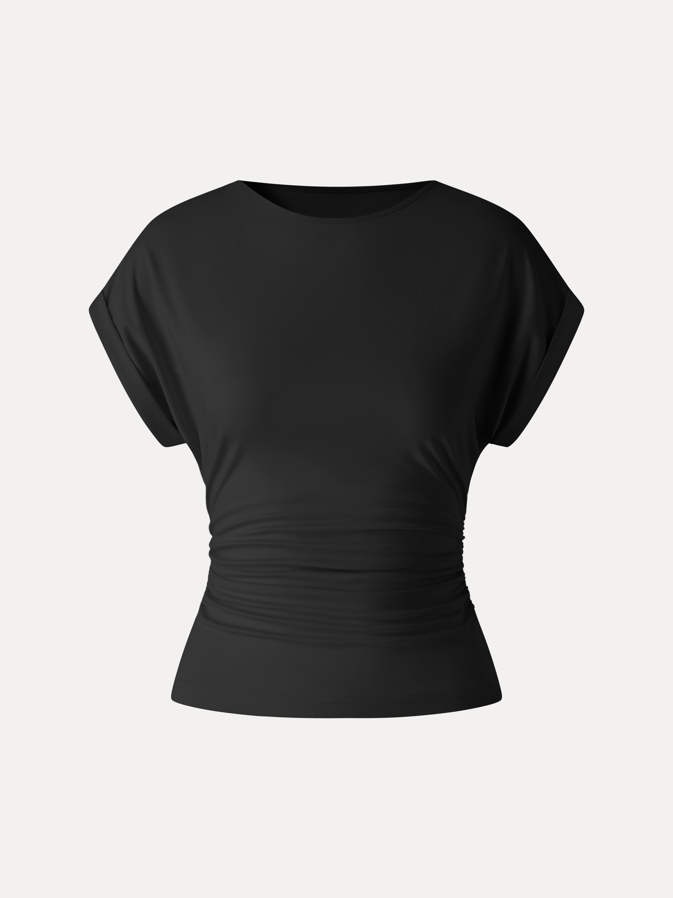 CoolTouch Round Neck Ruched Tee