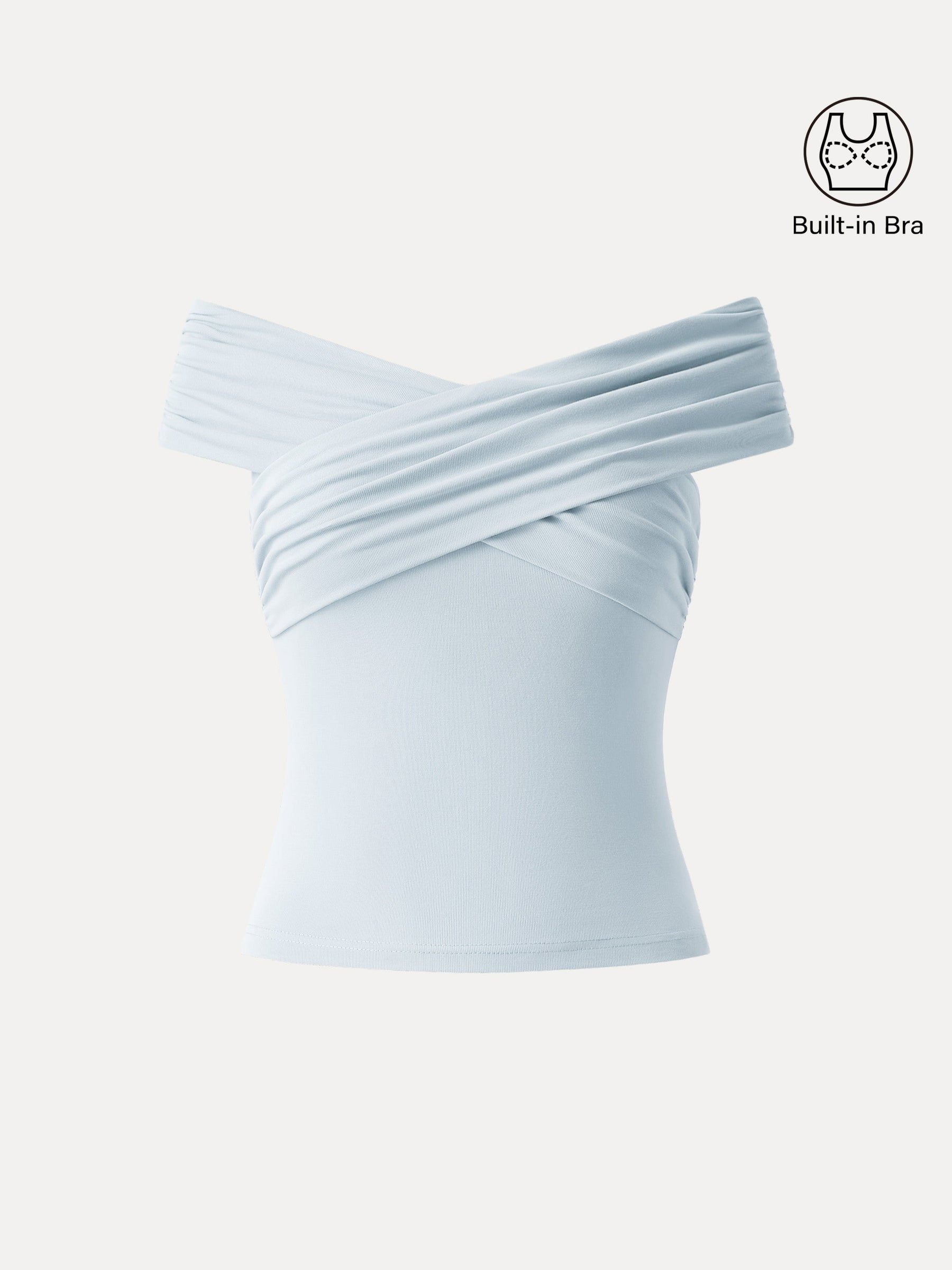 Criss Cross Off Shoulder New Airy Bra Top