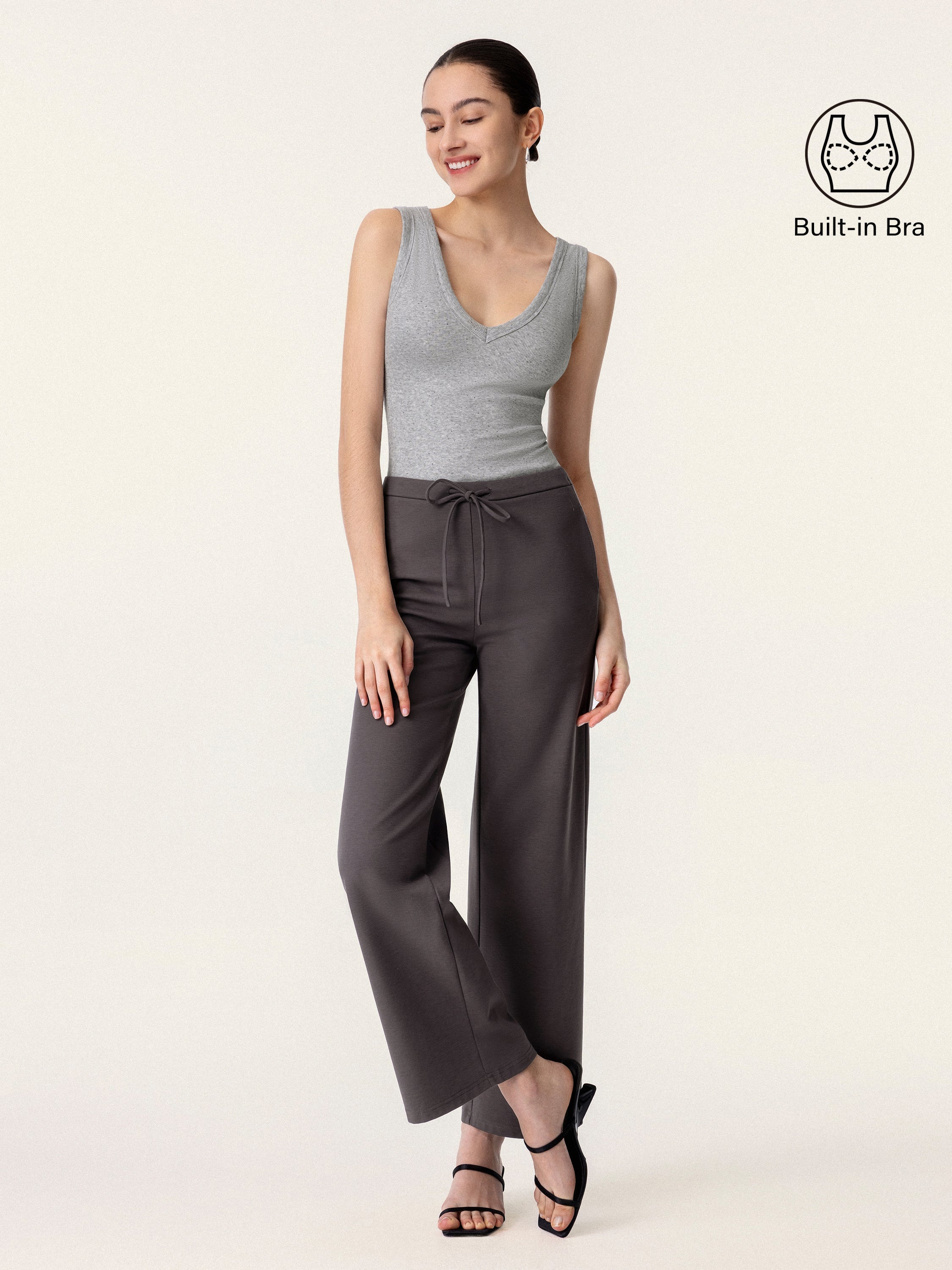 V-neck Cotton New Airy Bra Tank