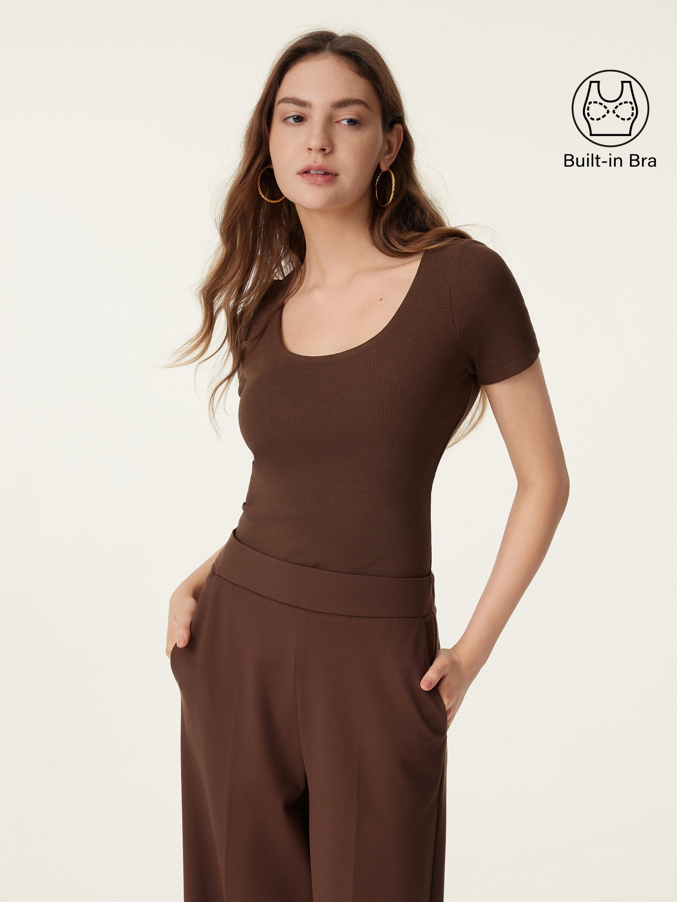 Scoop Neck Cotton New Airy Bra Top