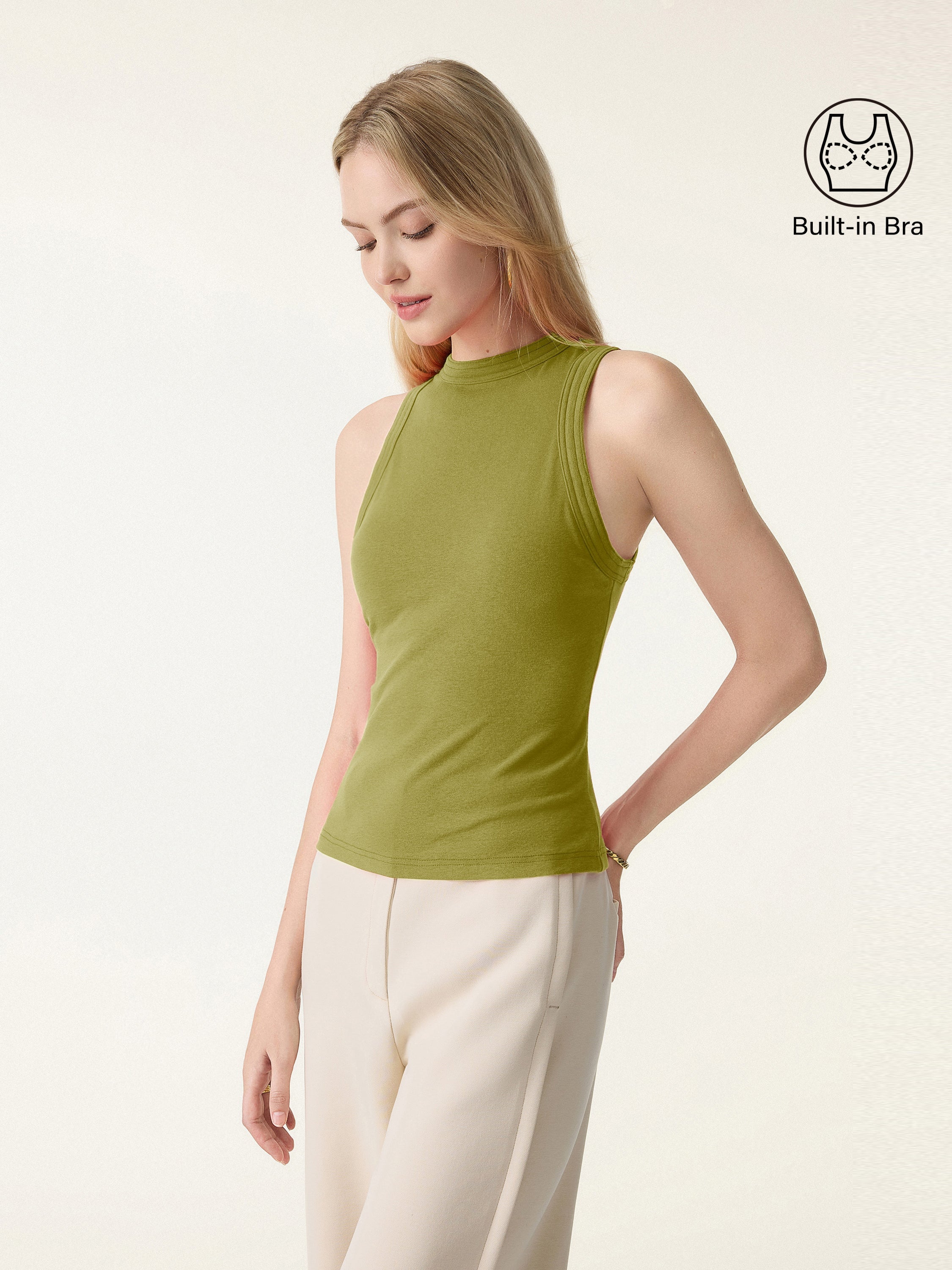 Lyocell Perkins Collar Bra Tank