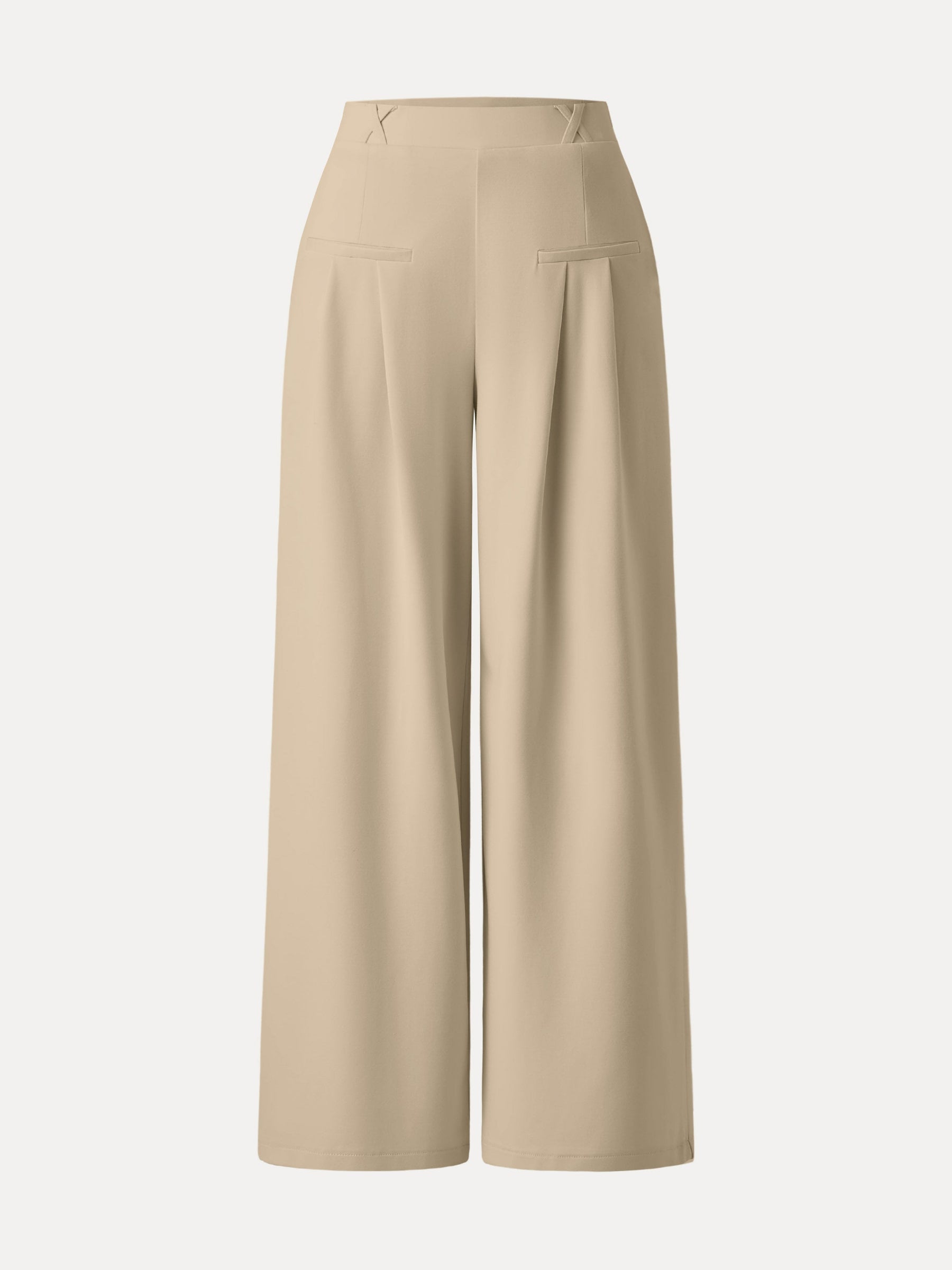Mid Rise Wide Leg Trouser with Pockets Drapey Bamboo Ponte