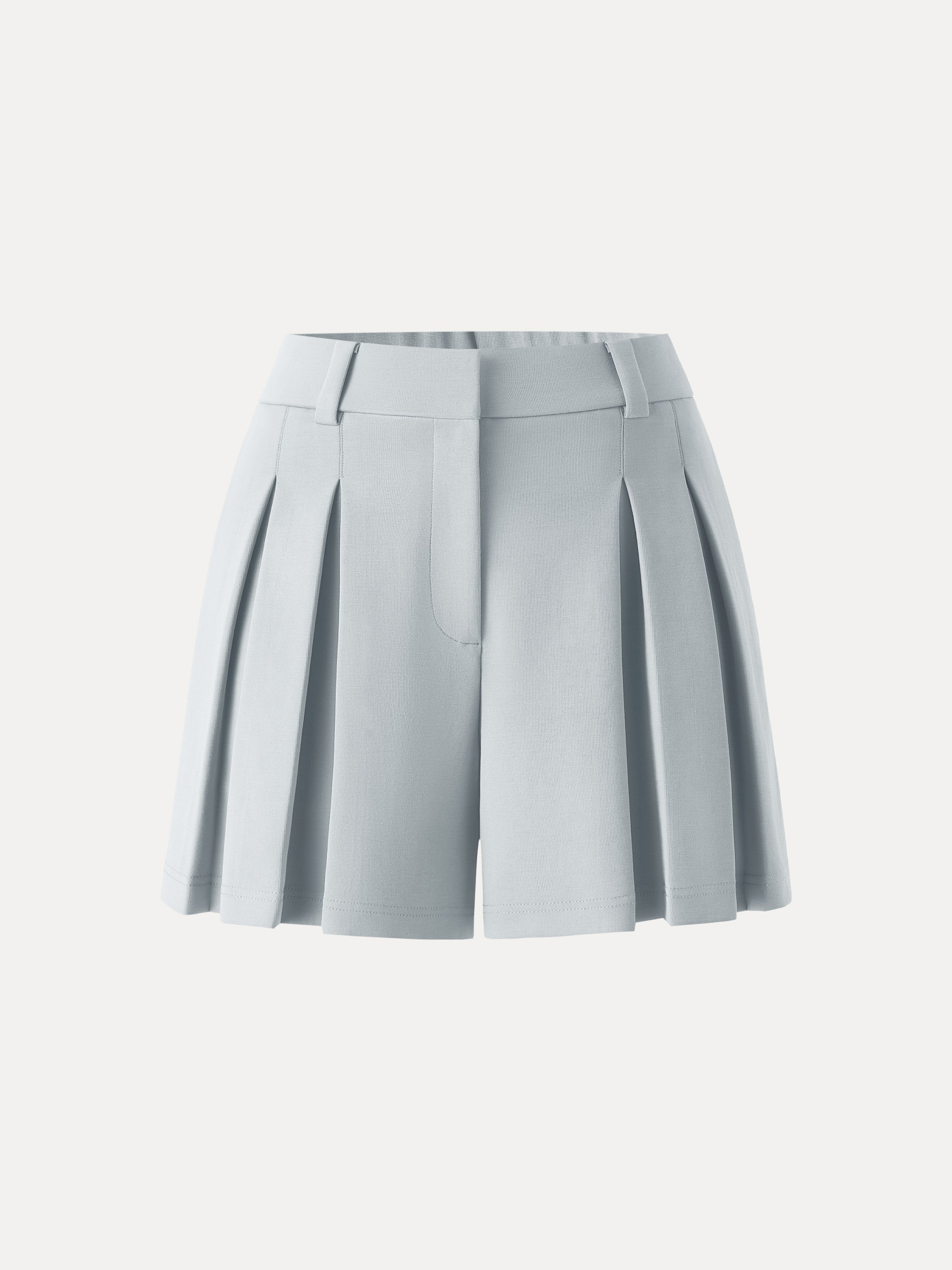 Sandwashed Modal High Rise A-Line Pleated Shorts