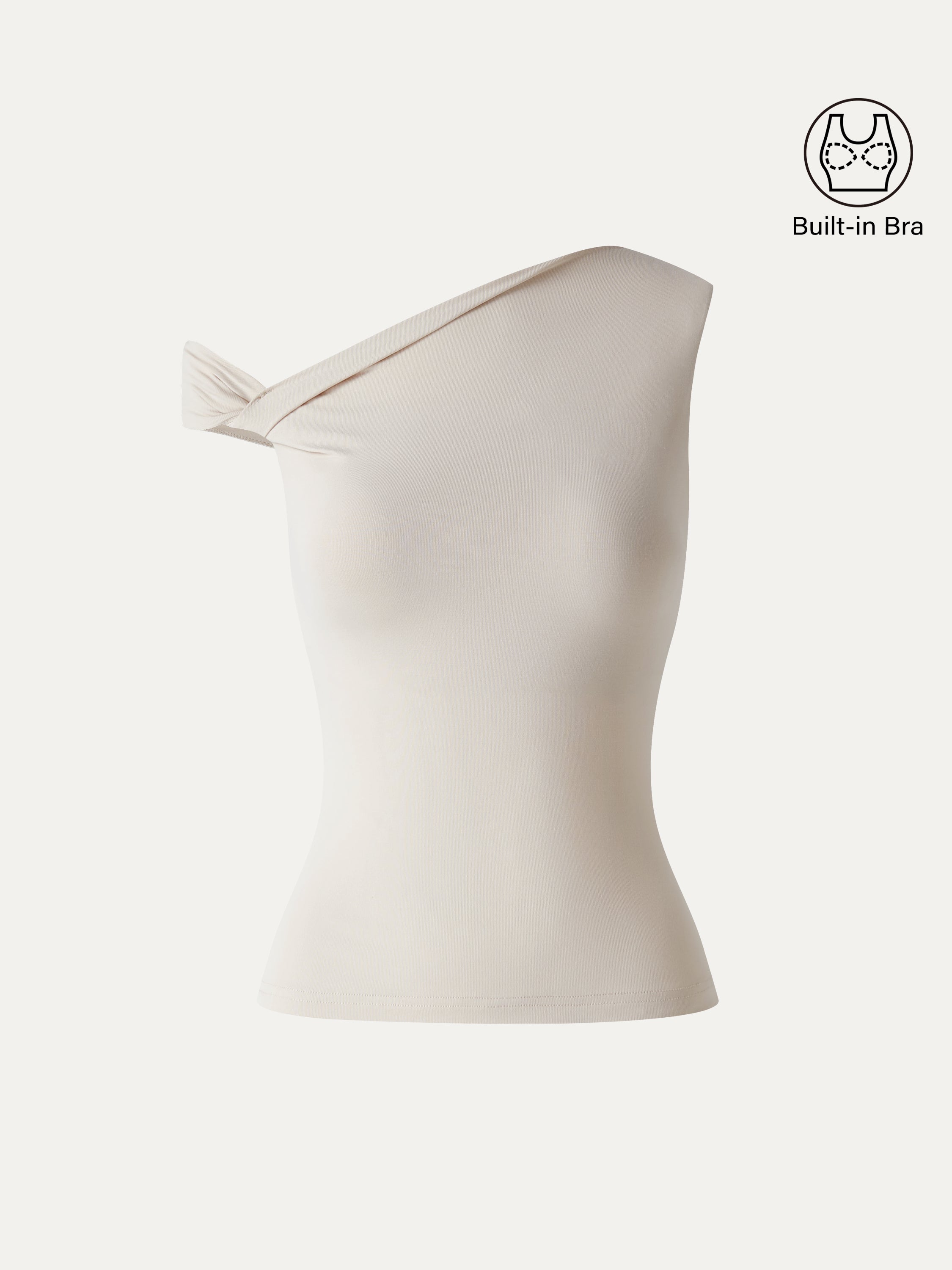 SkinKiss Asymmetrical Shoulder Bra Top