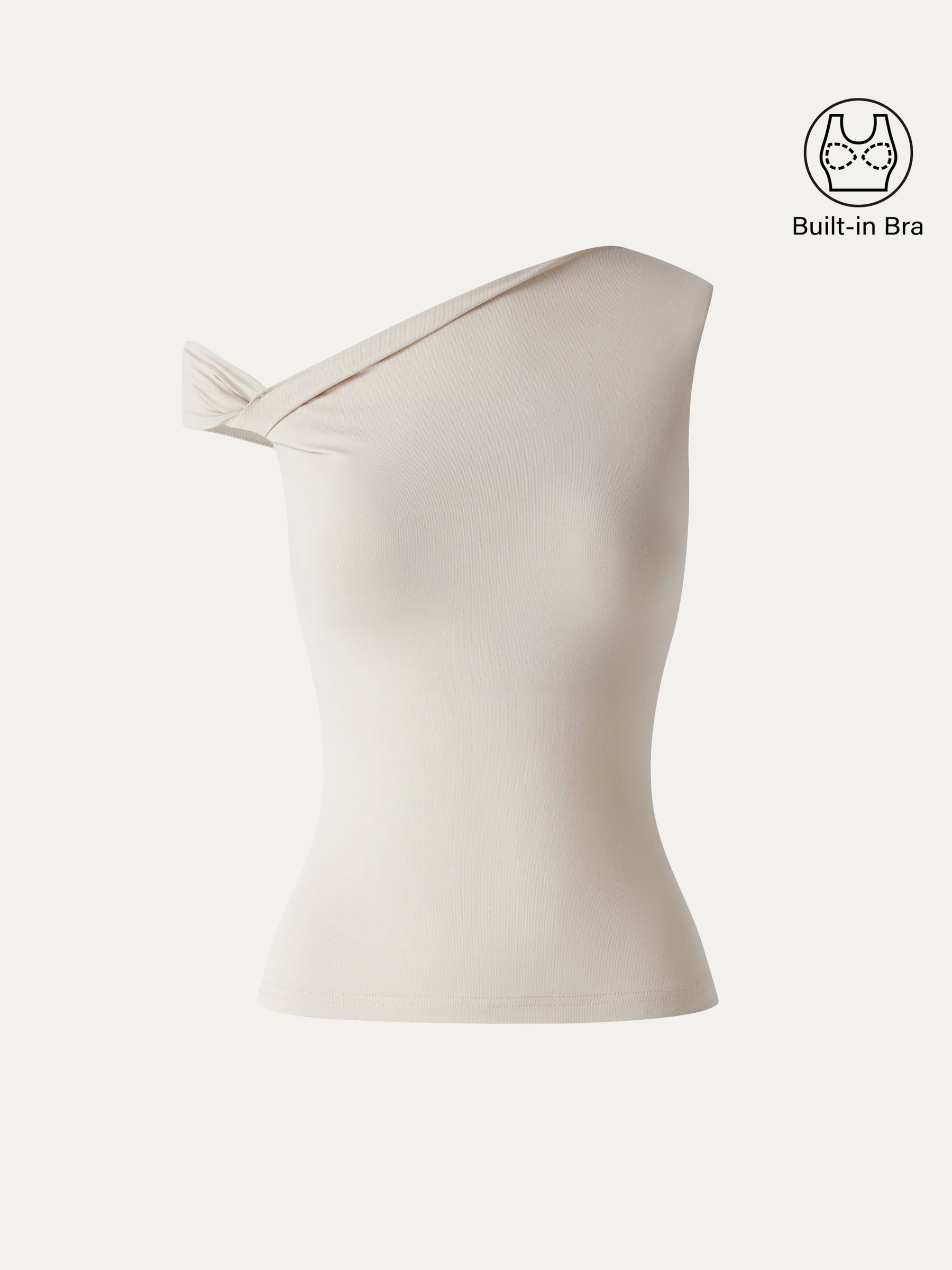SkinKiss Asymmetrical Shoulder Bra Top