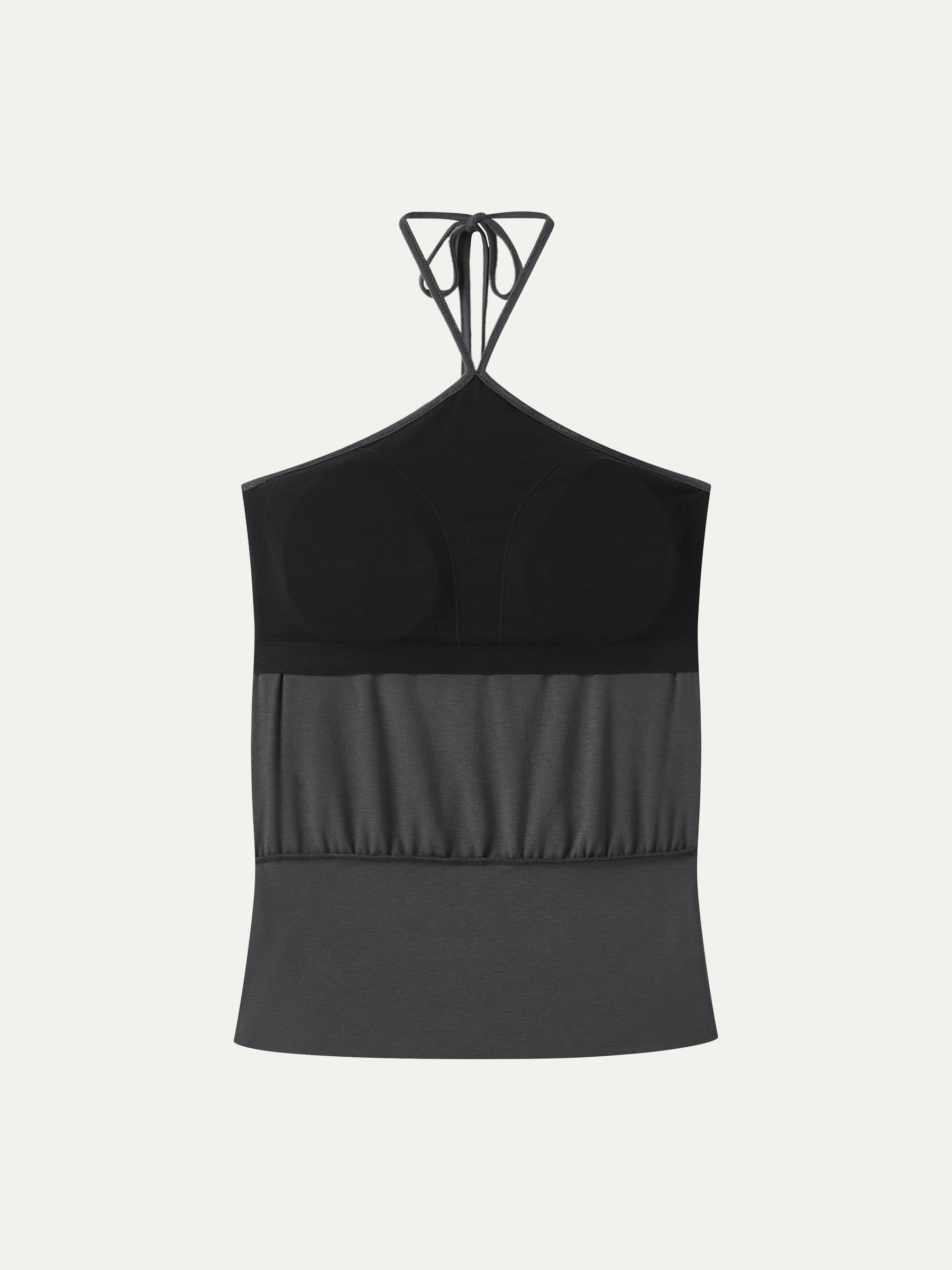 CoolTouch Halter Ruched Hem Bra Top